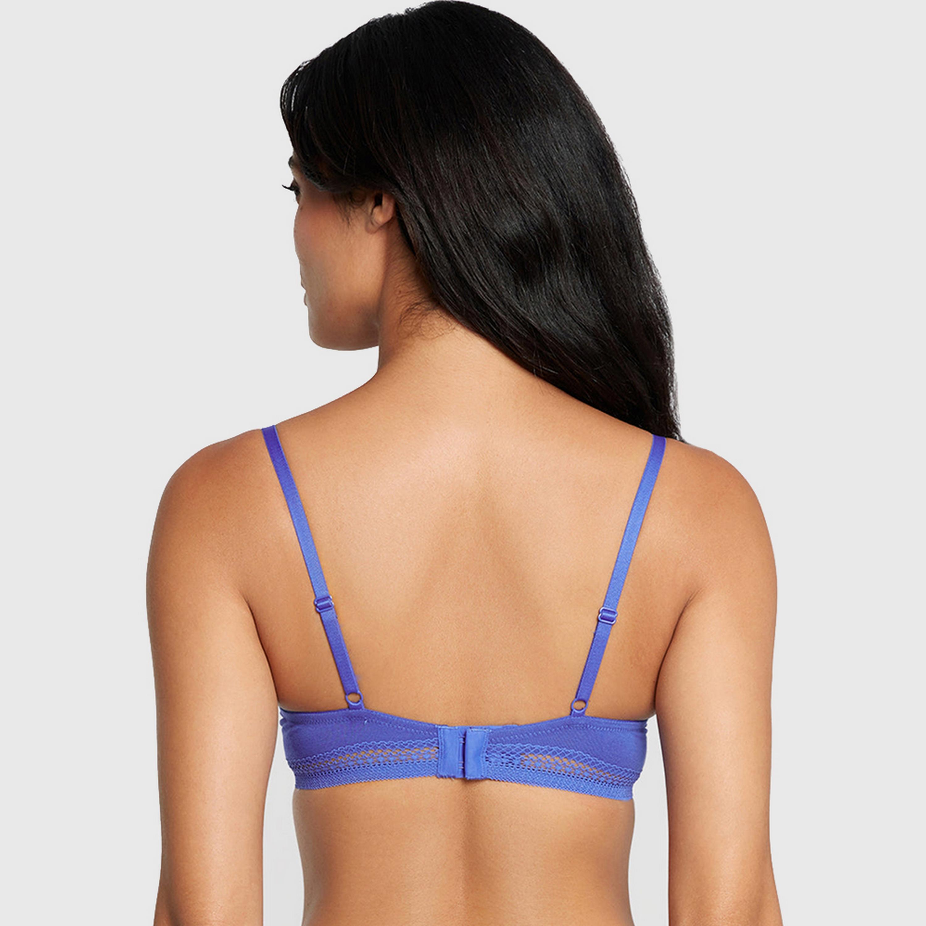 La Senza Remix Cotton Wired Medium Support Lightly Padded Women's Demi Bra-women-clothing-lingerie-bras-image-8