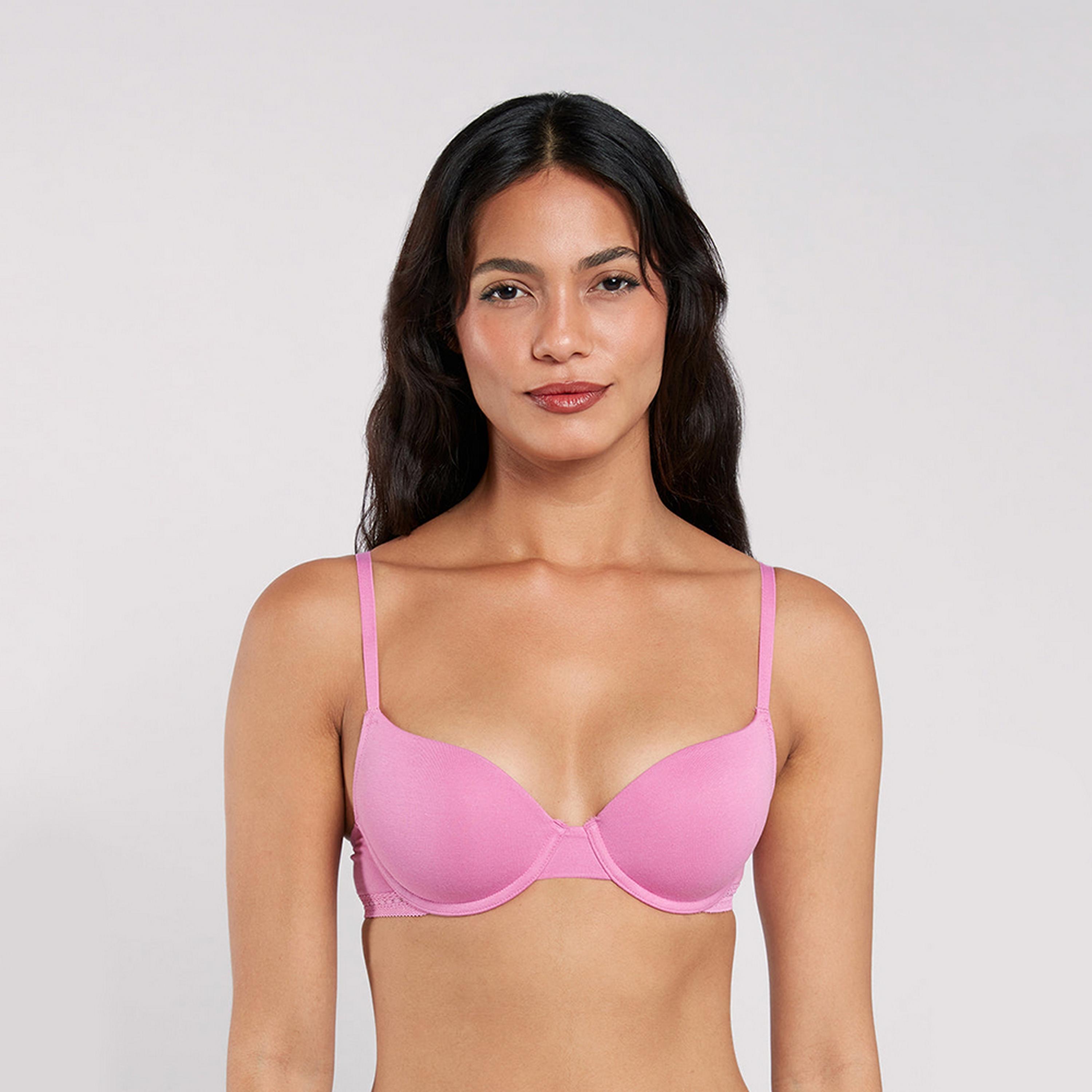 La Senza Remix Cotton Wired Medium Support Lightly Padded Women's Demi Bra-women-clothing-lingerie-bras-image-13