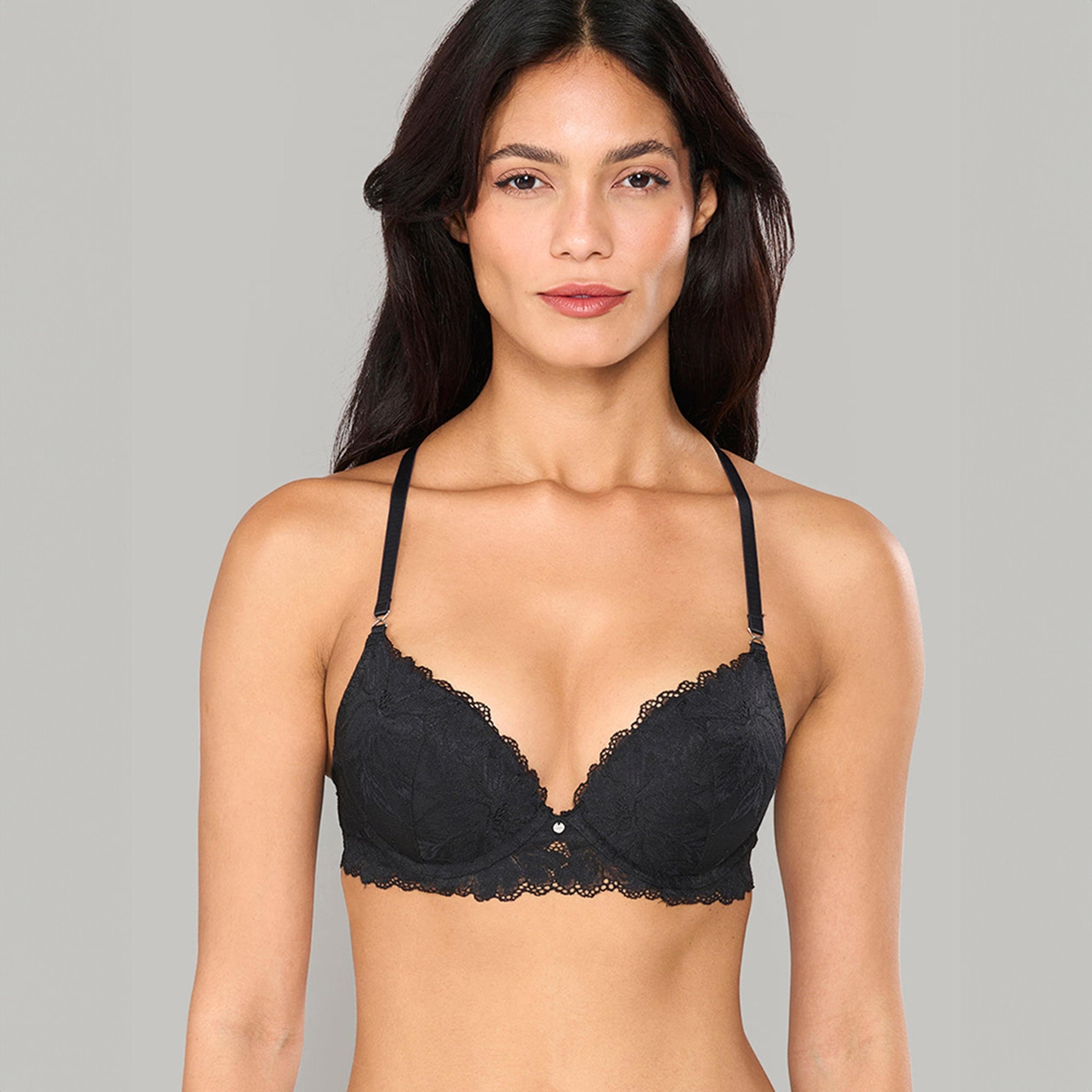 حمالة صدر بلانج نسائية بدعم مزدوج عالي بسلك من الدانتيل الأسود "هيلو شوجر" من لا سينزا-women-clothing-lingerie-bras-image-1