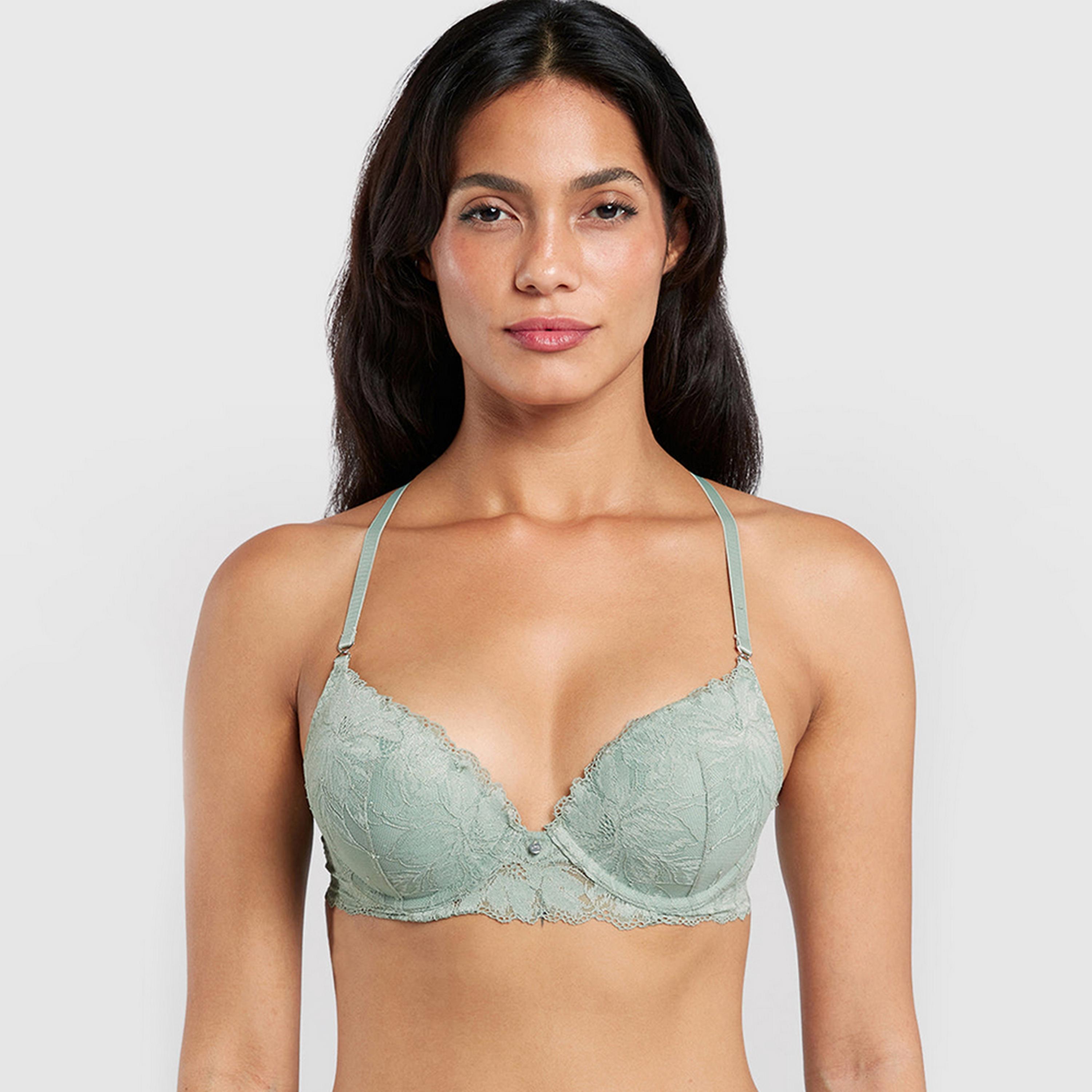 حمالة صدر نسائية دبل بوش أب بأسلاك وداعمة عالية ومبطنة "هيلو شوغر" من لا سنزا-women-clothing-lingerie-bras-image-1