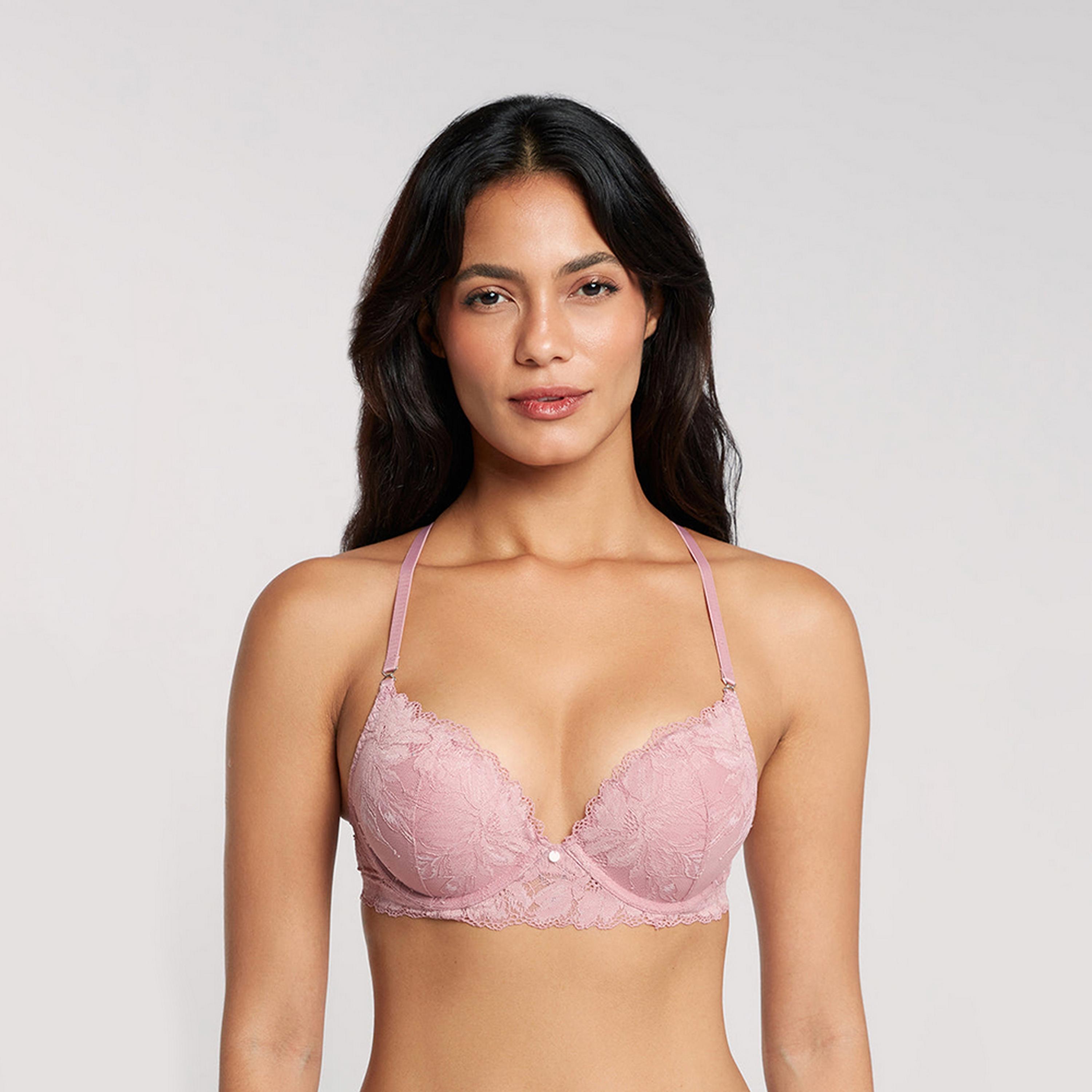 La Senza Hello Sugar Wired High Support Padded Women's Double Push-Up Plunge Bra-women-clothing-lingerie-bras-image-5