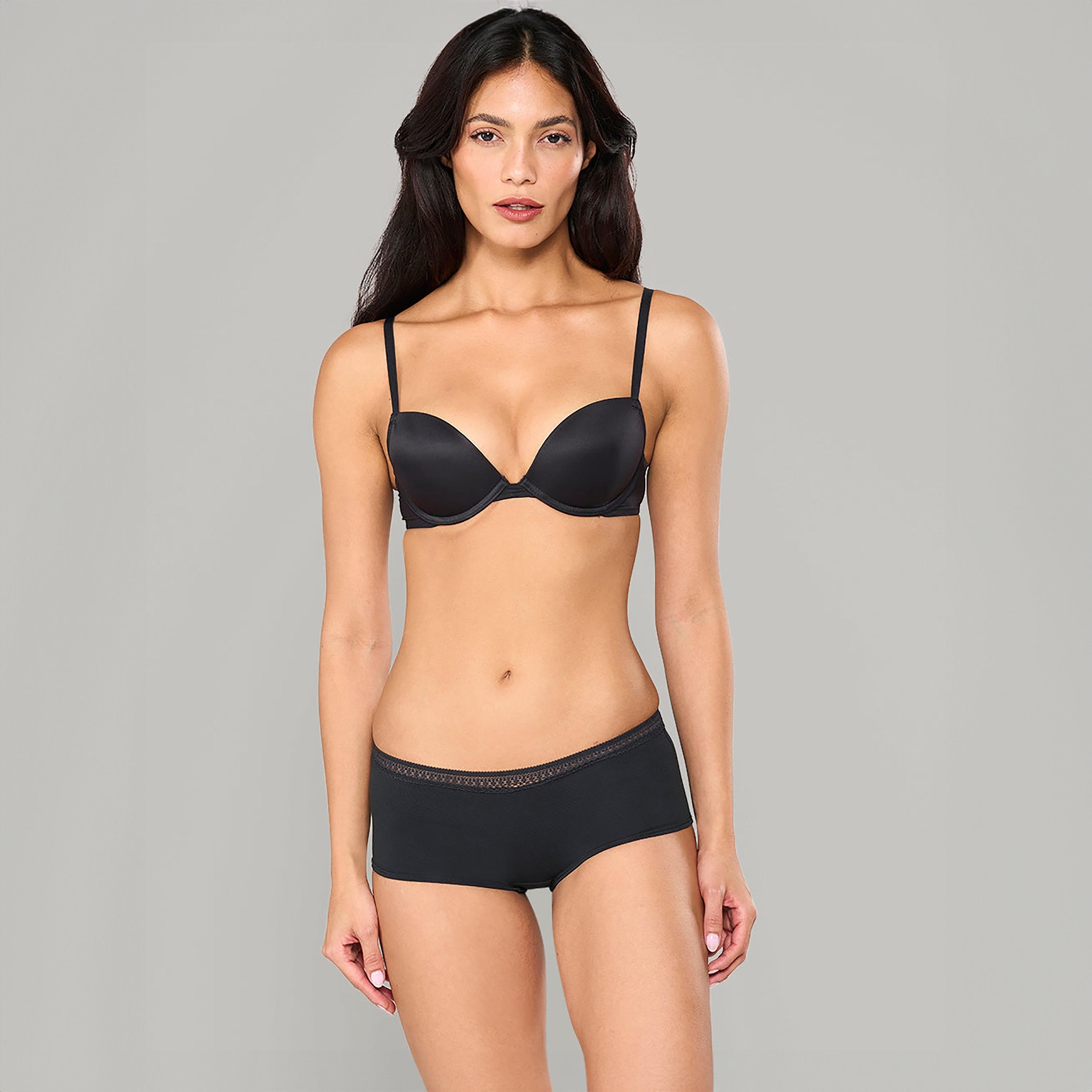 سروال داخلي نسائي بوي شورت بتغطية كاملة من الدانتيل الأساسي من لا سينزا-women-clothing-lingerie-panties-image-2