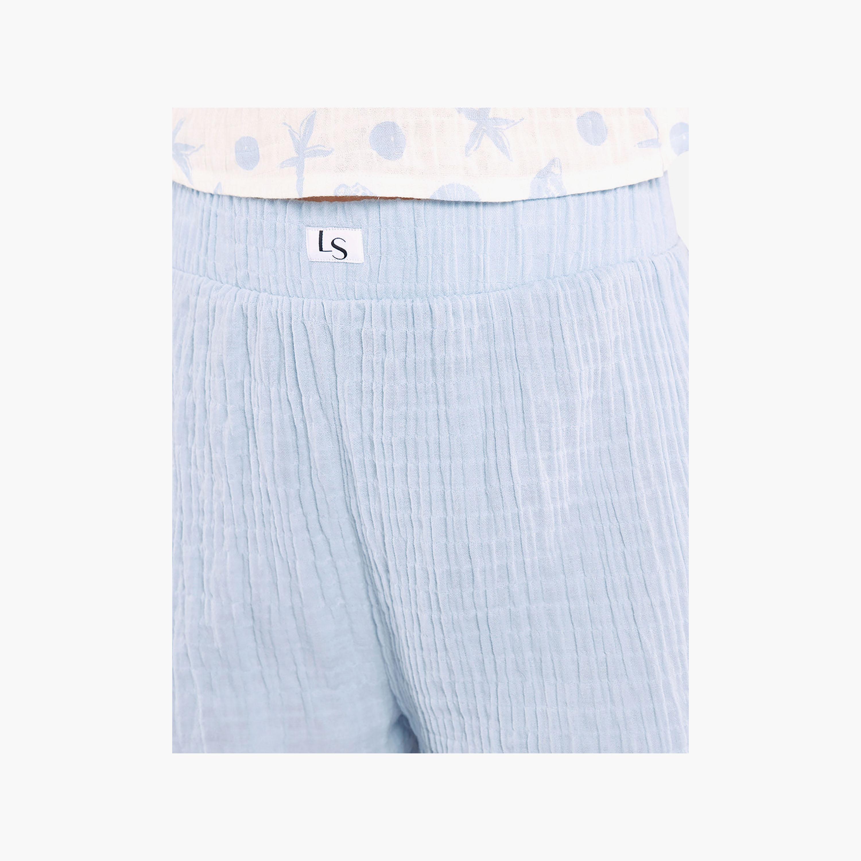 La Senza Smocked High-Rise Elasticated Women's Lounge Shorts-women-clothing-nightwear-pyjamas-bottoms-image-2