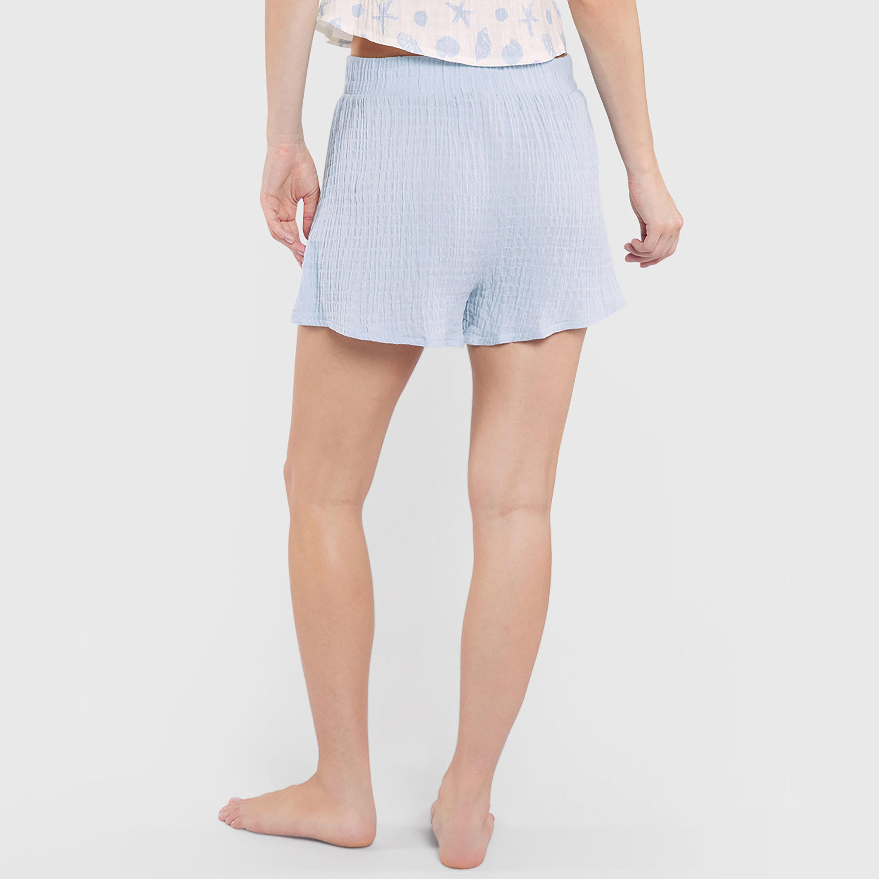 La Senza Smocked High-Rise Elasticated Women's Lounge Shorts-women-clothing-nightwear-pyjamas-bottoms-image-3