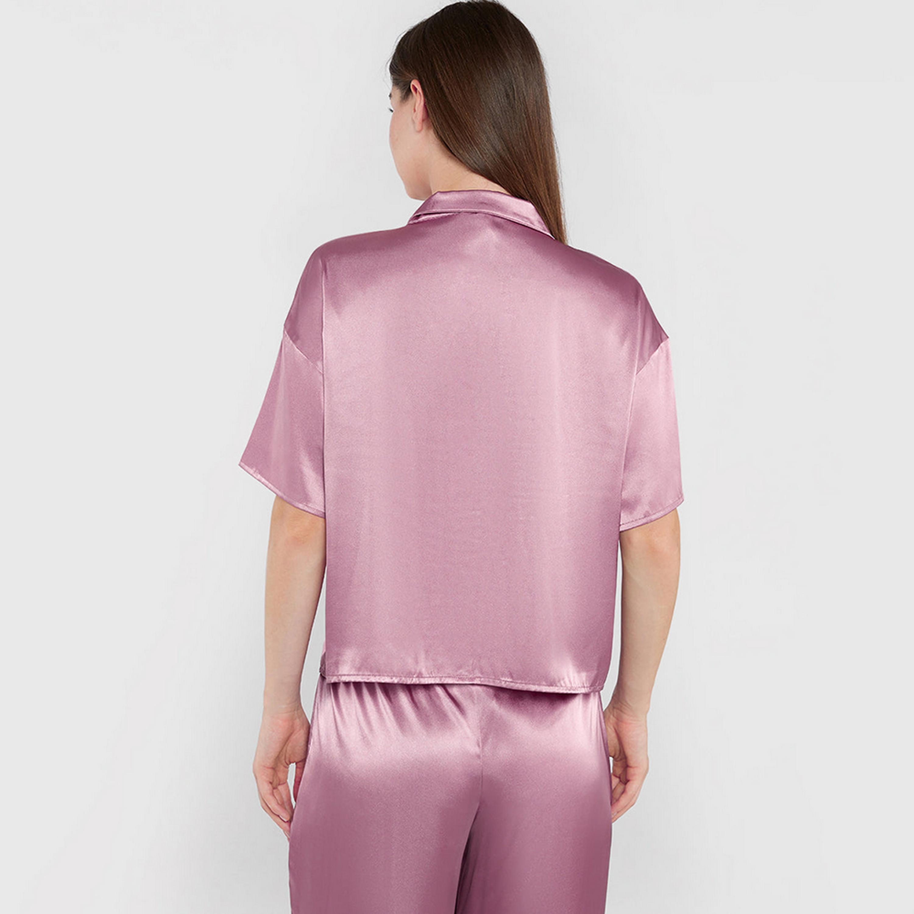 La Senza Collared Short Sleeves Women's Sleep Shirt-women-clothing-nightwear-pyjamas-tops-image-8