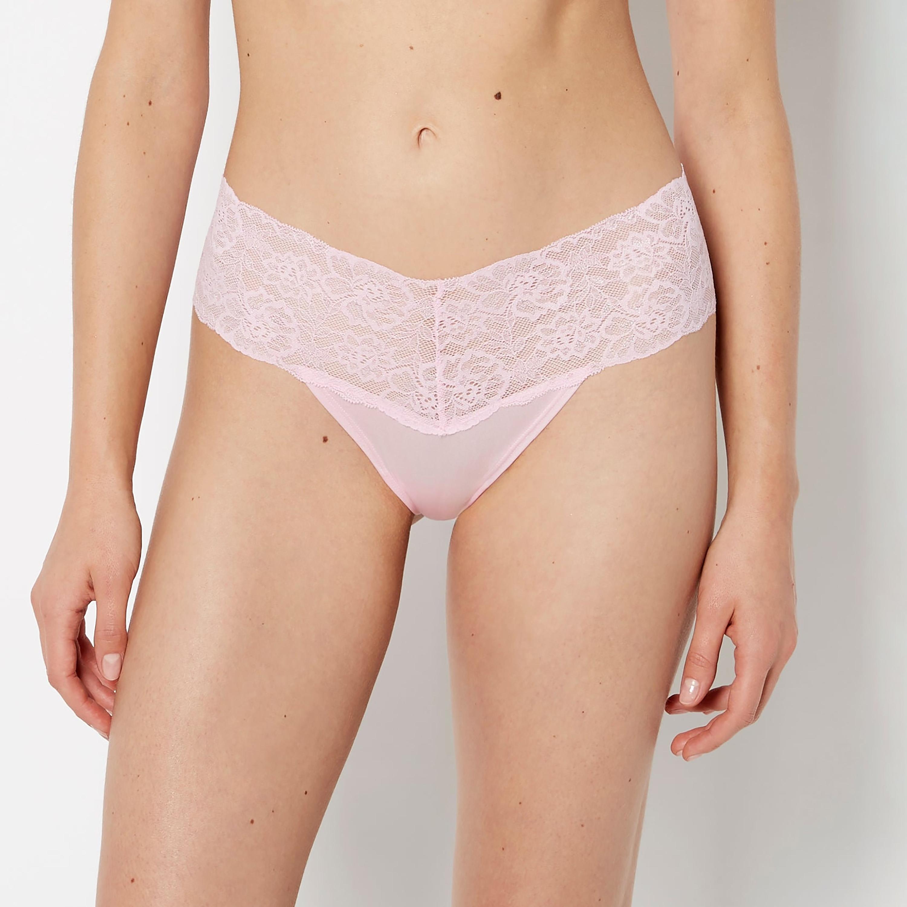 La Senza  Sexy Lace Low Coverage Women's Thong Panties-women-clothing-lingerie-panties-image-1