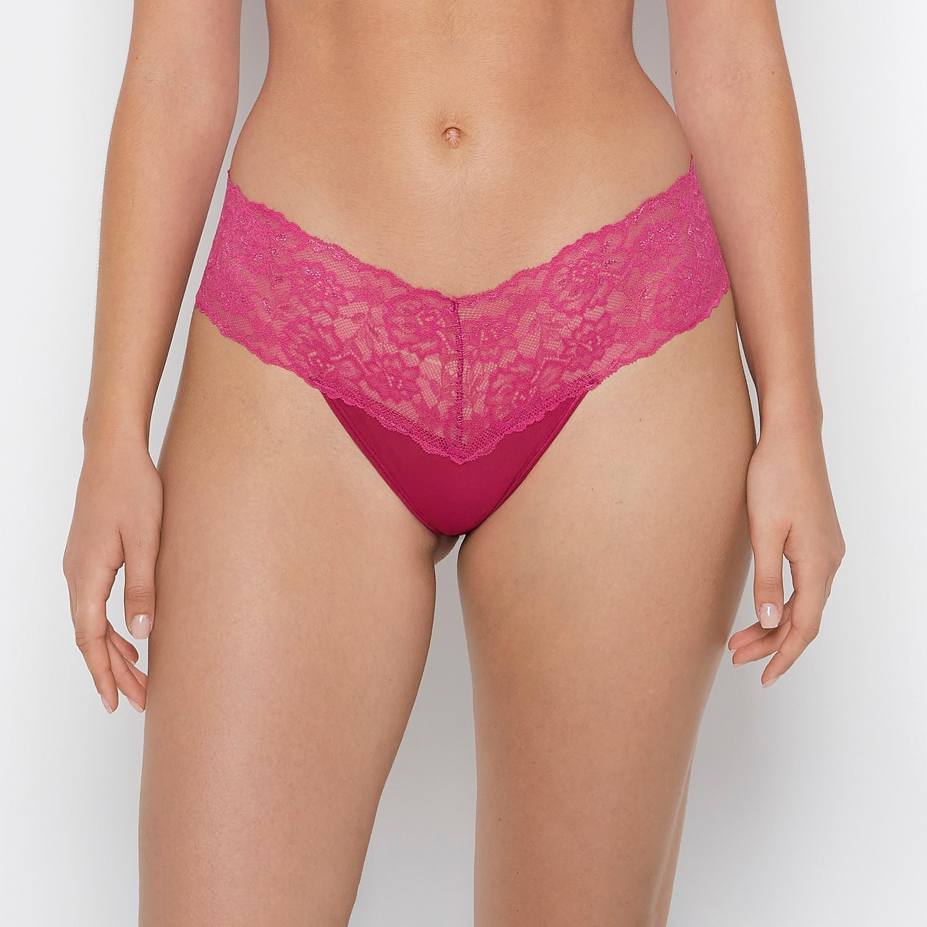 ملابس داخلية نسائية ثونغ تغطية منخفضة دانتيل مثير من لا سينزا-women-clothing-lingerie-panties-image-1