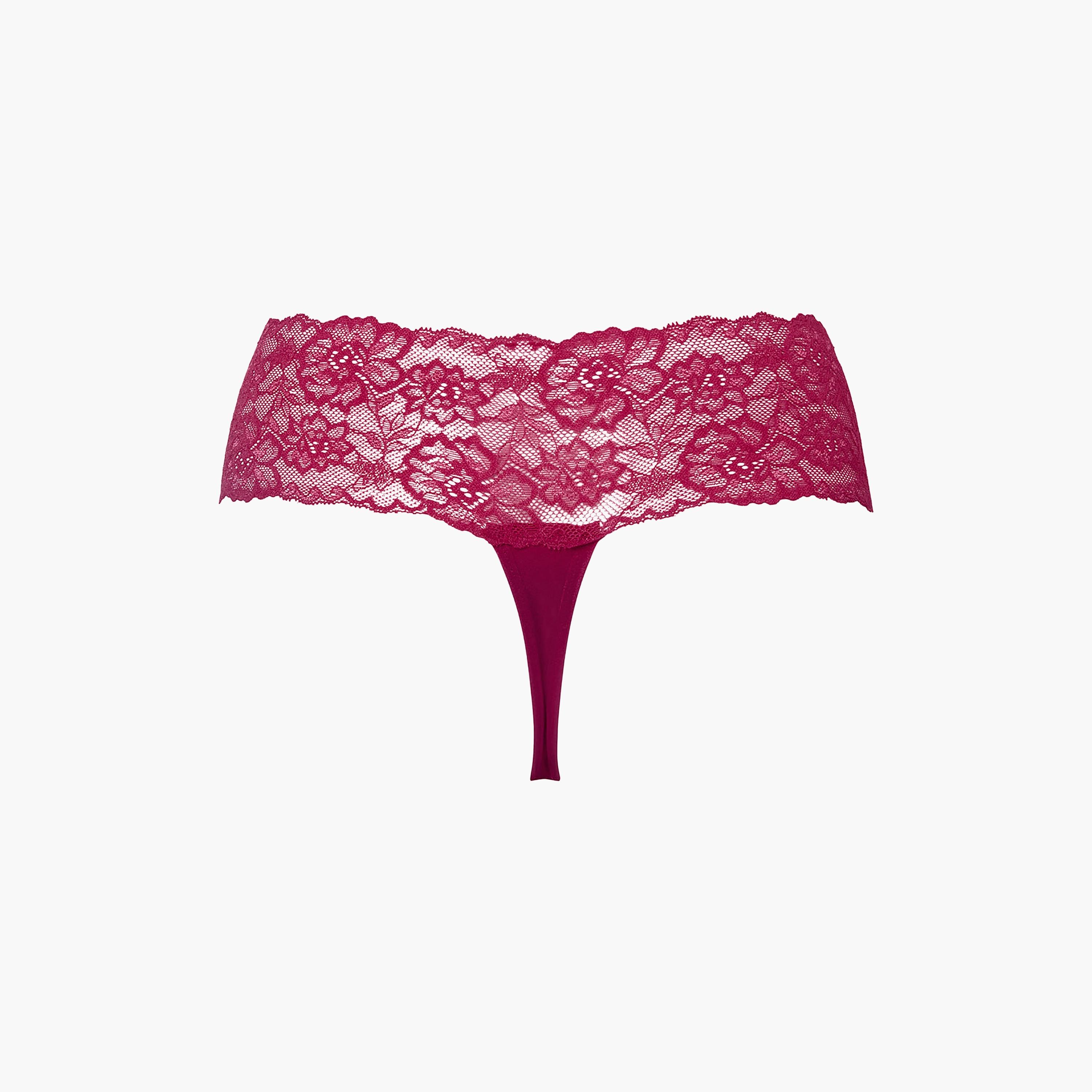 La Senza  Sexy Lace Low Coverage Women's Thong Panties-women-clothing-lingerie-panties-image-4