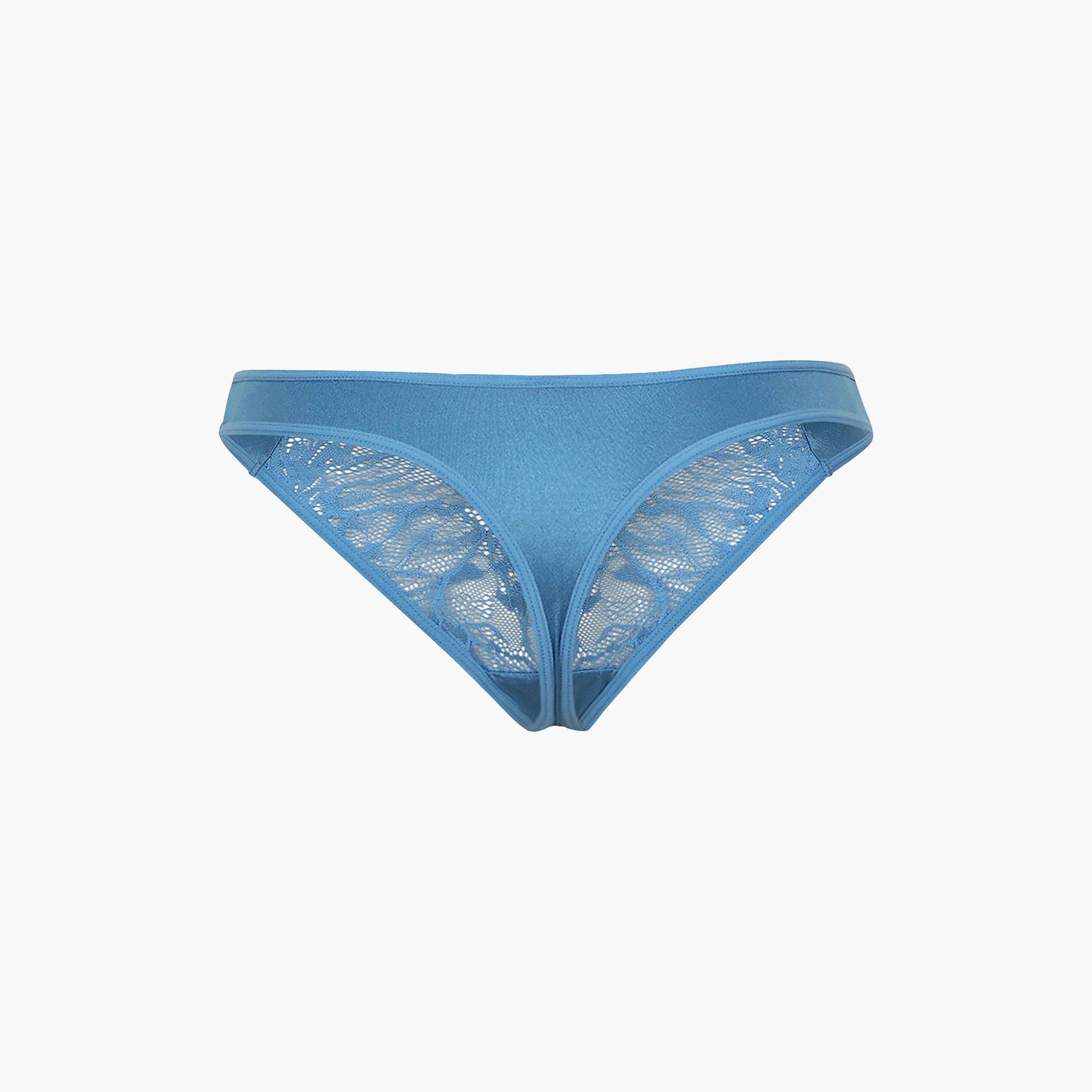 سروال داخلي نسائي "ثونغ" تغطية منخفضة ميكرو "سيكسي ديفا" - أزرق من لا سنزا-women-clothing-lingerie-panties-image-5
