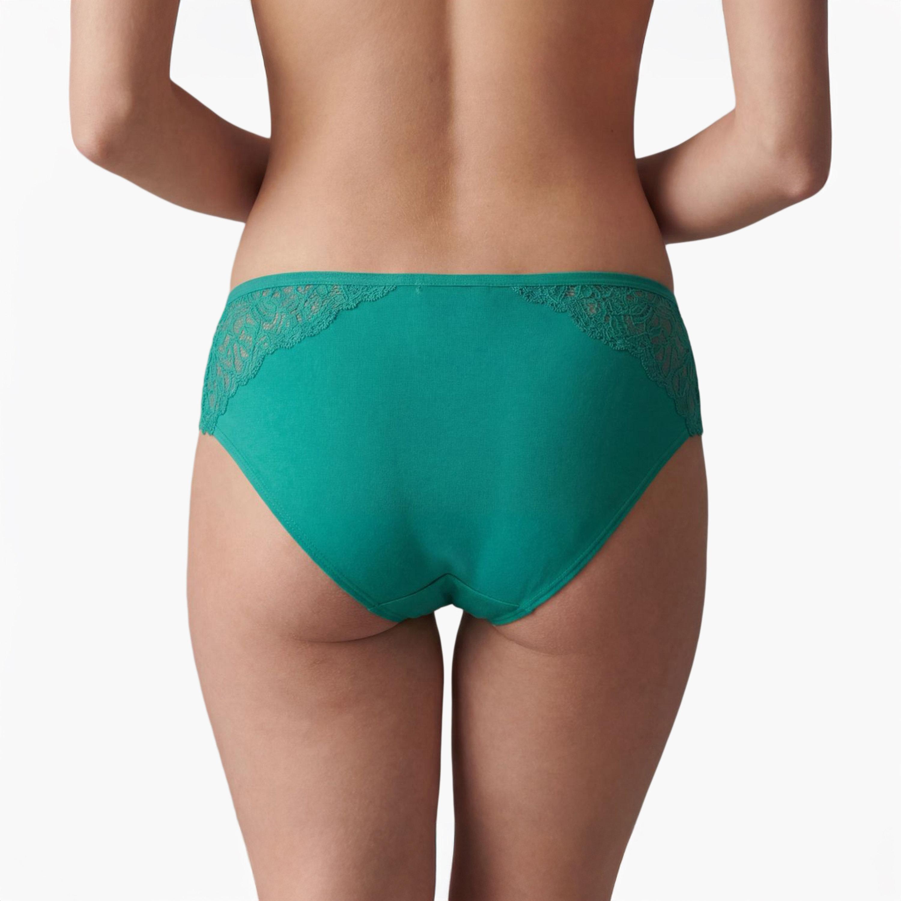 La Senza Diva Micro Lace Medium Coverage Women's Cheeky Panties-women-clothing-lingerie-panties-image-3