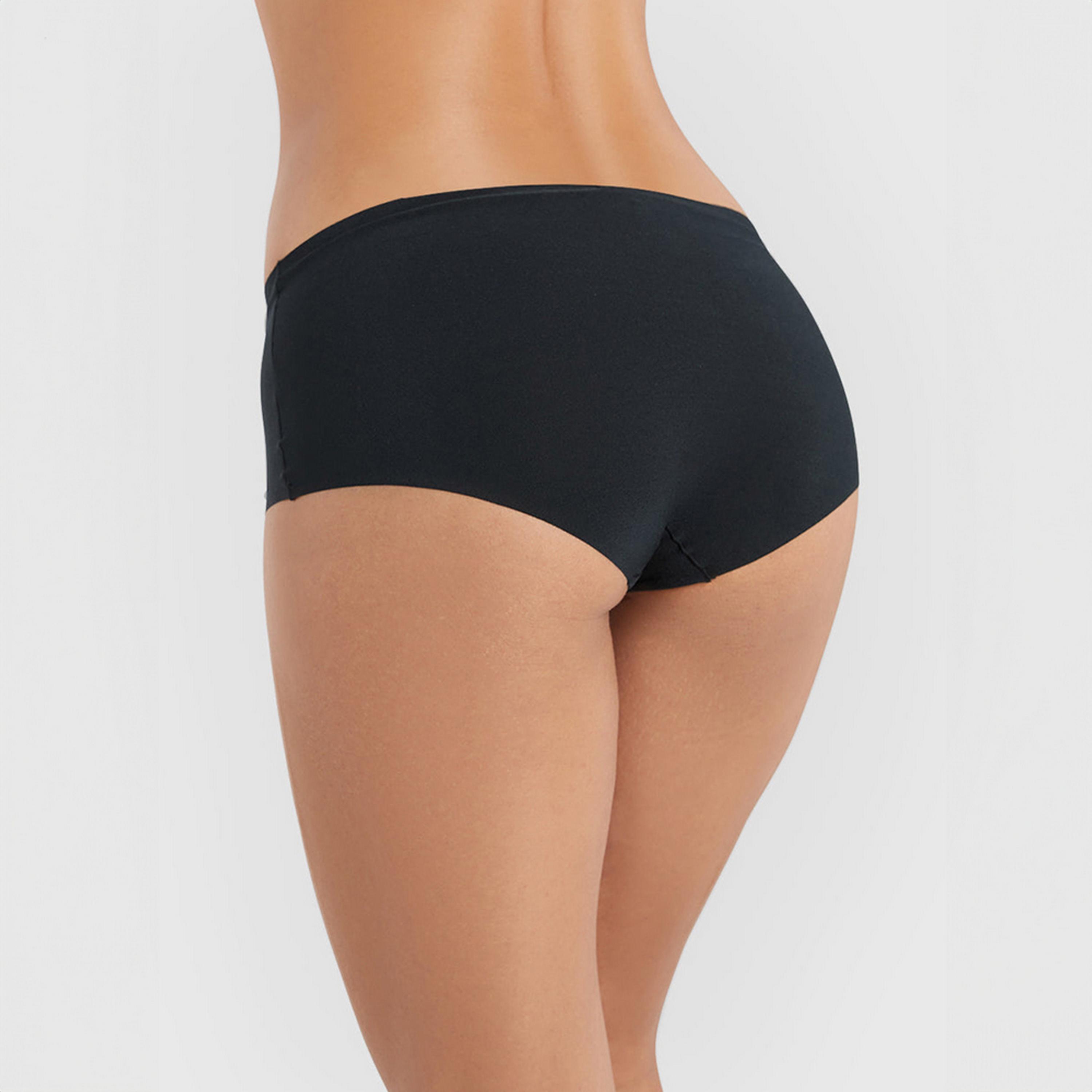 شورتات نسائية بتغطية كاملة لا تظهر، أسود من لا سنزا-women-clothing-lingerie-panties-image-3