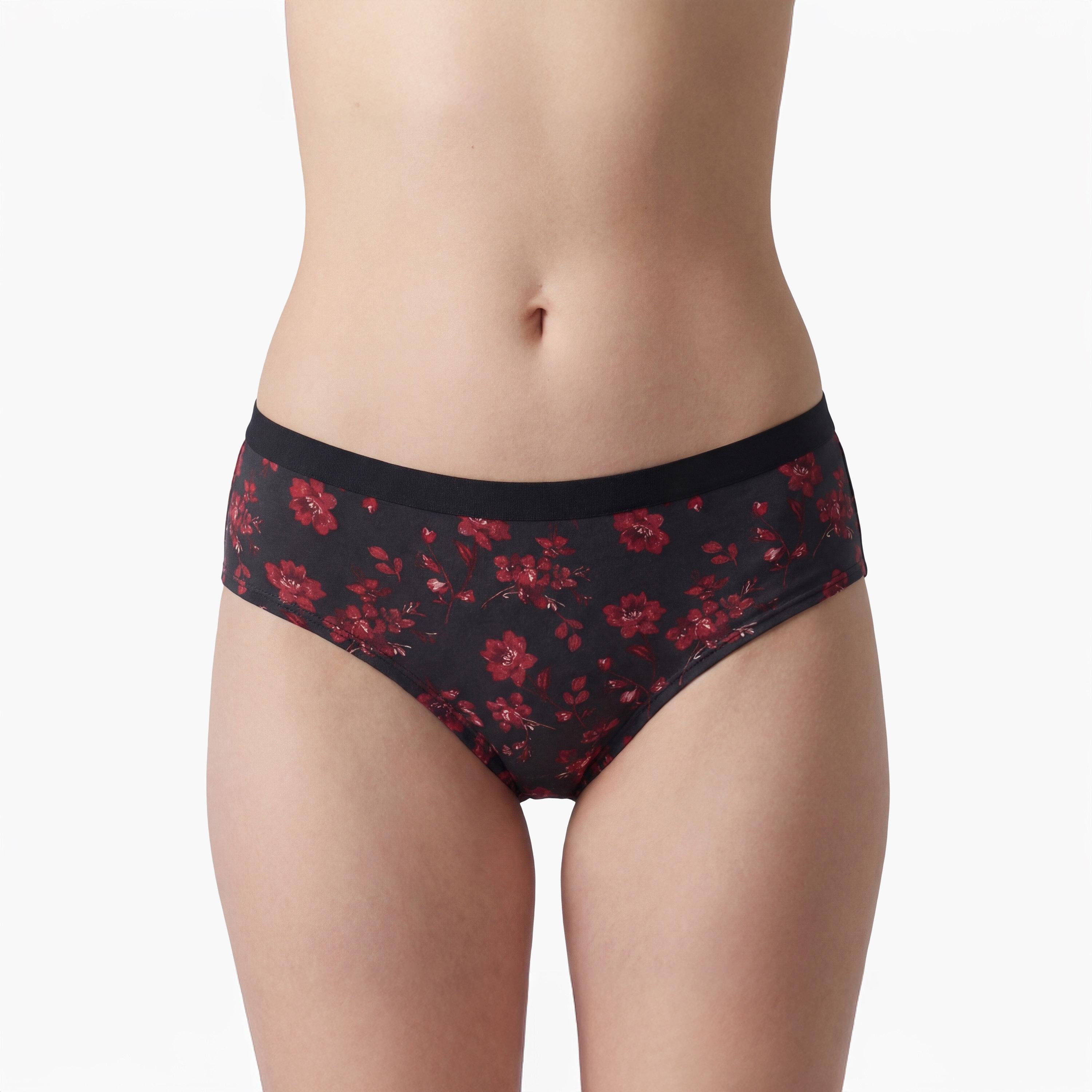 ملابس داخلية نسائية هيبستر مطبوعة مودال ألترا سوفت تغطية متوسطة من لا سينزا-women-clothing-lingerie-panties-image-5