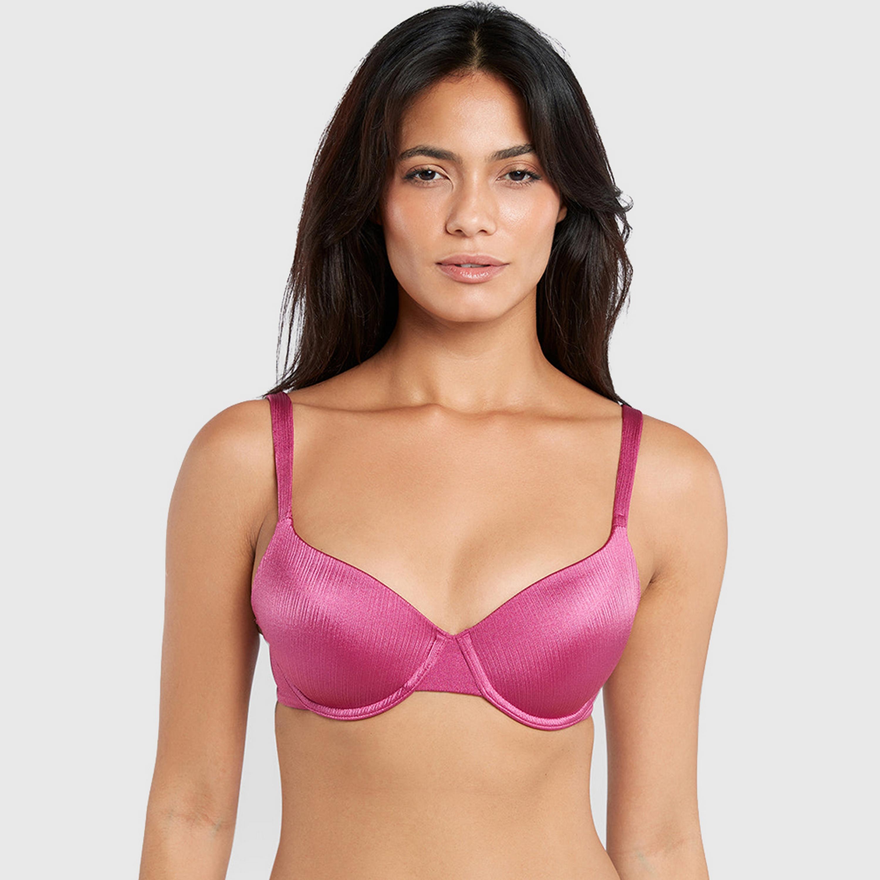 حمالة صدر نسائية تي شيرت بأسلاك وداعمة متوسطة ومبطنة بشكل خفيف وواضحة من لا سنزا-women-clothing-lingerie-bras-image-1
