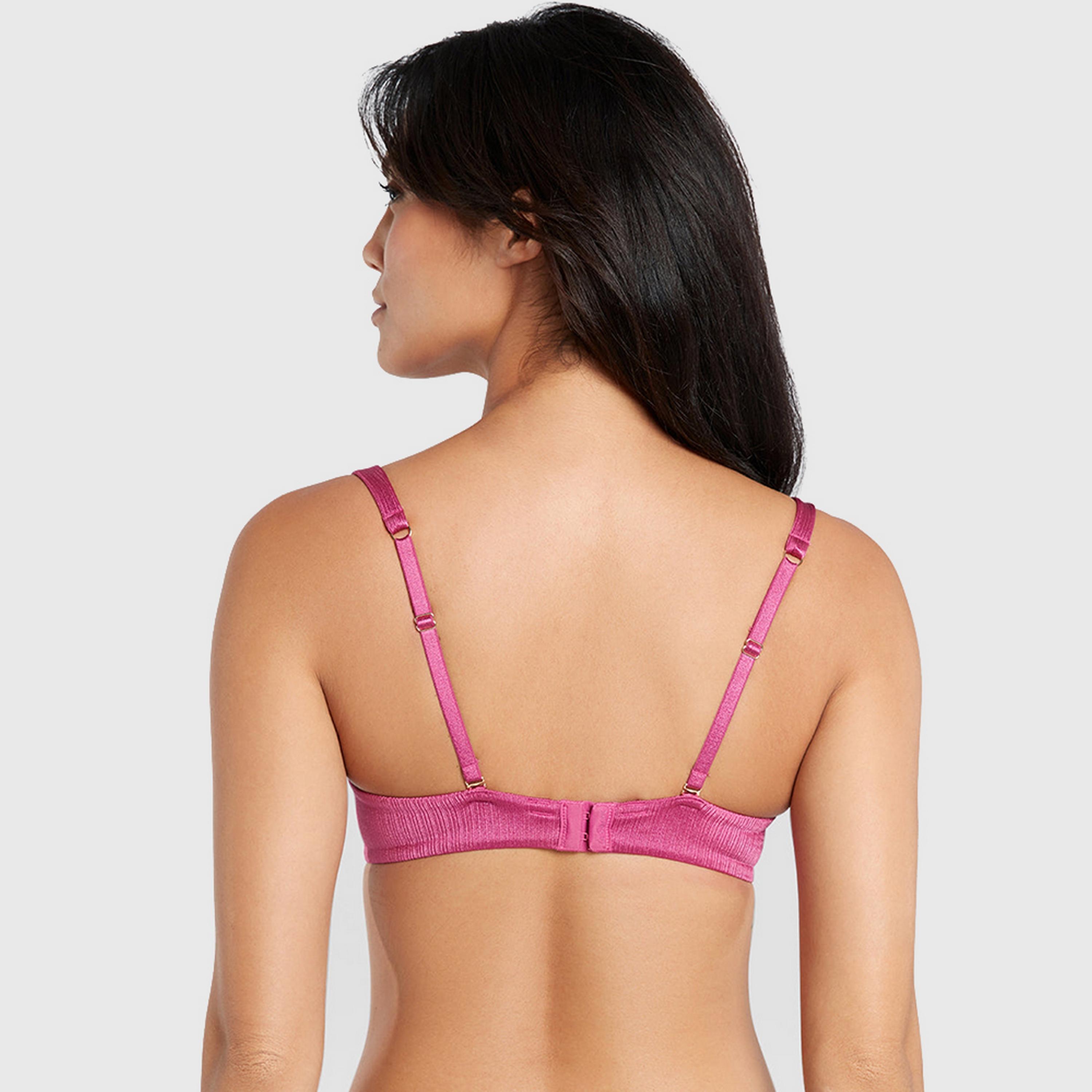 حمالة صدر نسائية تي شيرت بأسلاك وداعمة متوسطة ومبطنة بشكل خفيف وواضحة من لا سنزا-women-clothing-lingerie-bras-image-4
