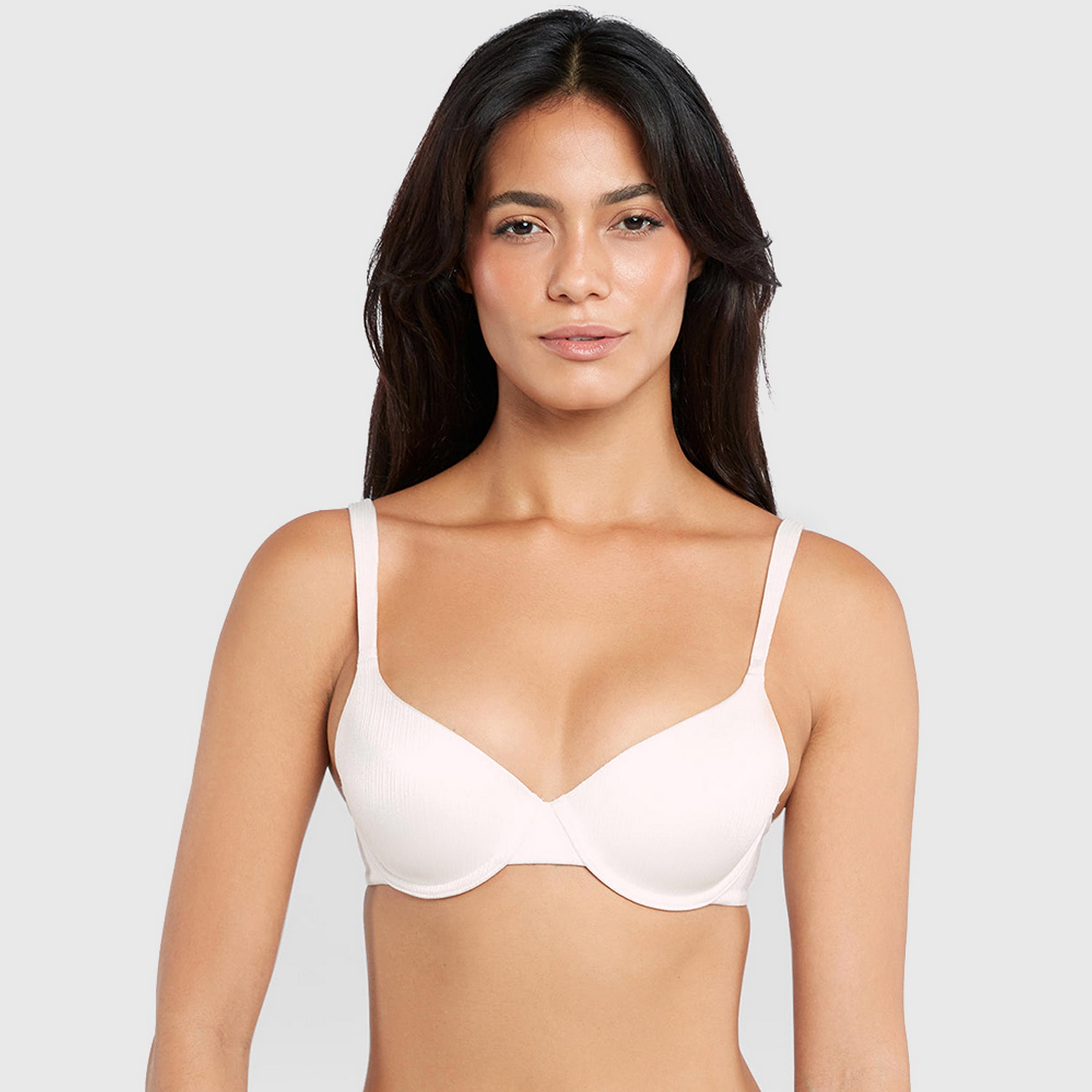 حمالة صدر نسائية تي شيرت بأسلاك وداعمة متوسطة ومبطنة بشكل خفيف وواضحة من لا سنزا-women-clothing-lingerie-bras-image-5
