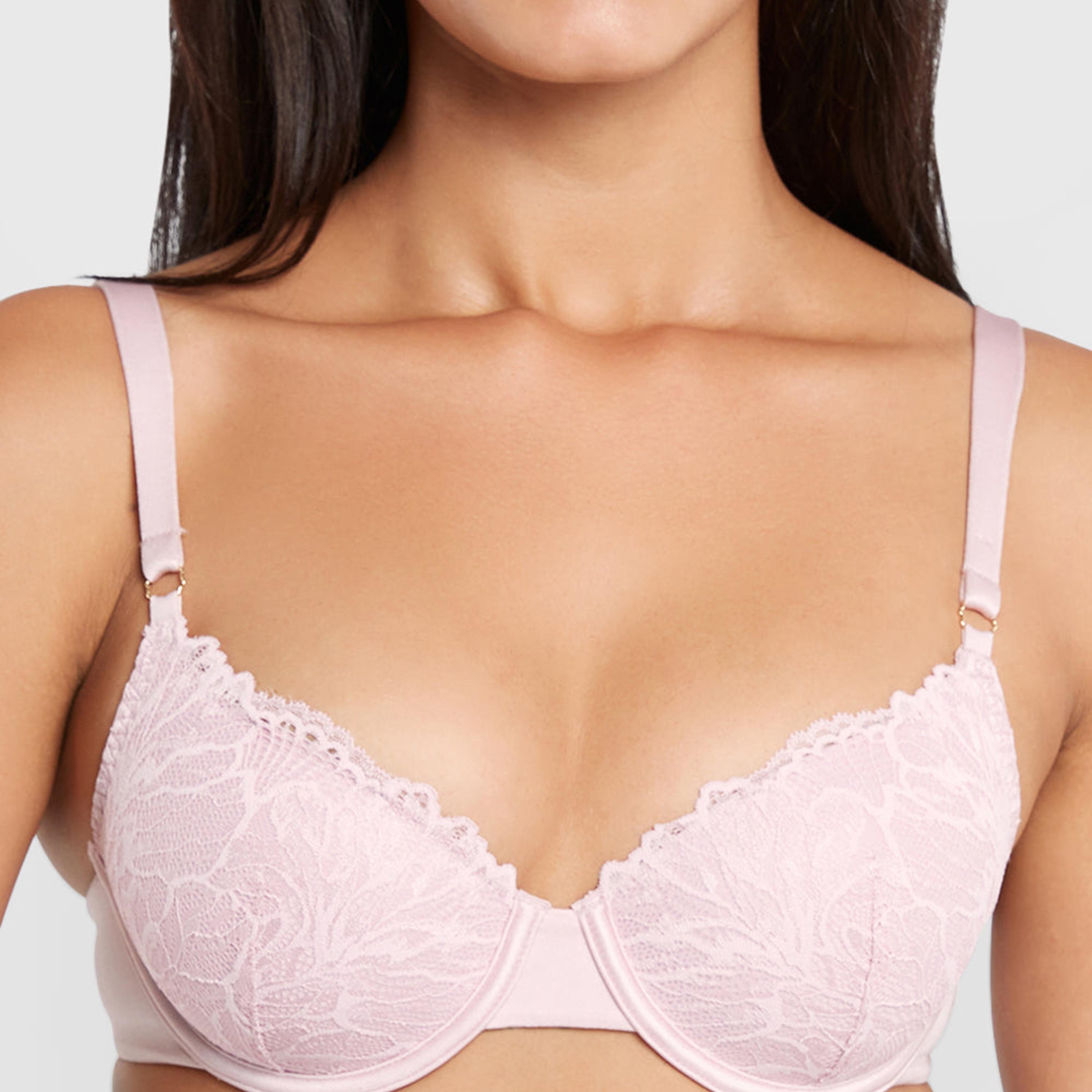 La Senza Obvious Wired Medium Support Lightly Padded Women's Balconette Bra-women-clothing-lingerie-bras-image-2