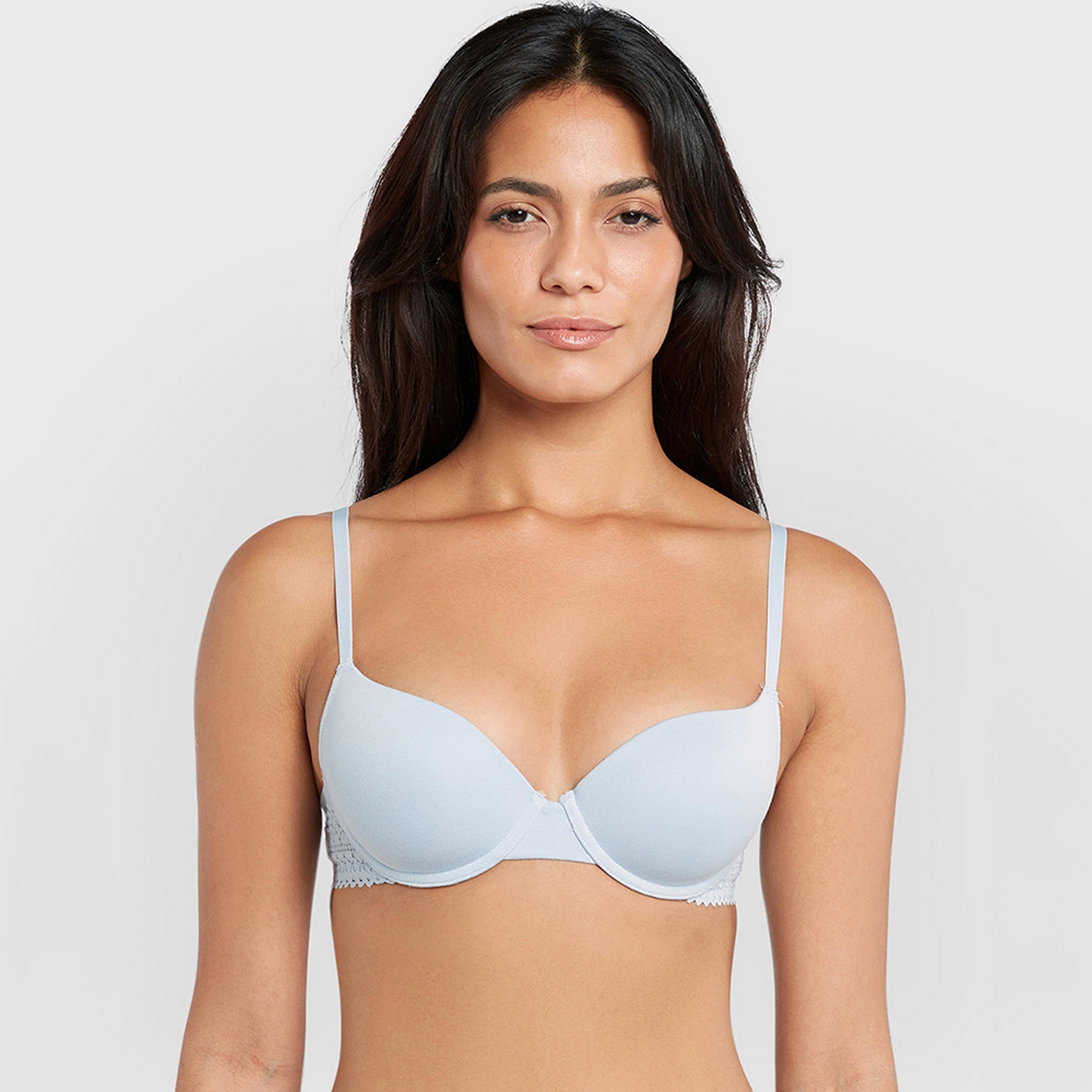 La Senza Remix Cotton Wired Medium Support Lightly Padded Women's Demi Bra-women-clothing-lingerie-bras-image-9