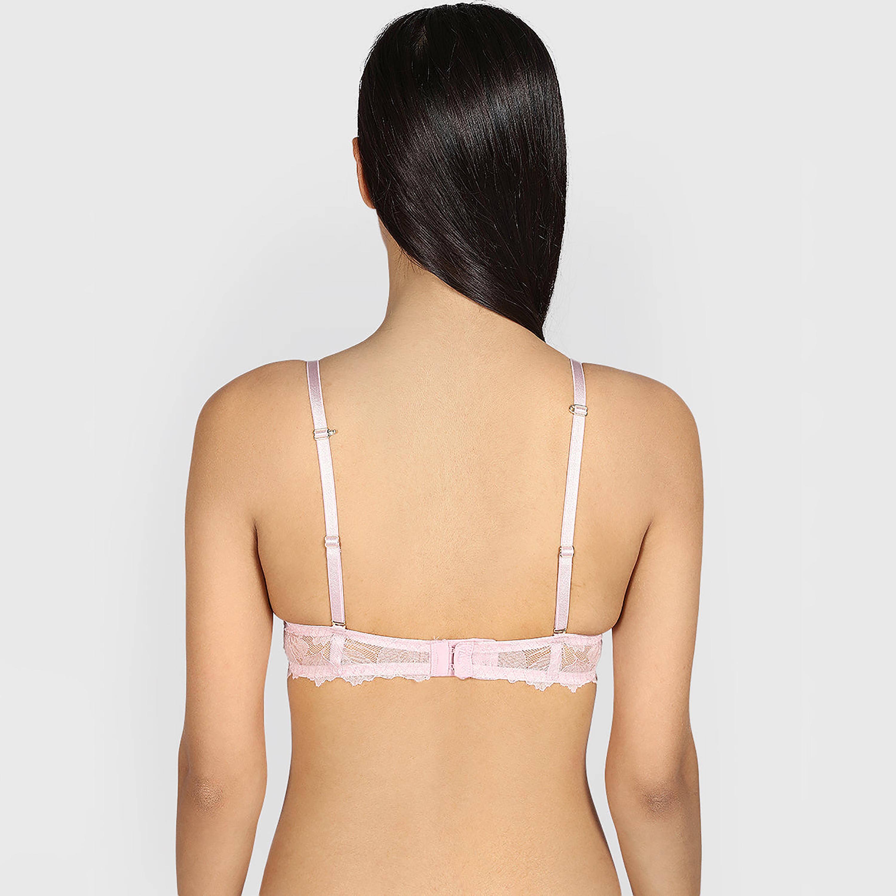 La Senza Lace Wired High Support Padded Women's Plunge Bra-women-clothing-lingerie-bras-image-4