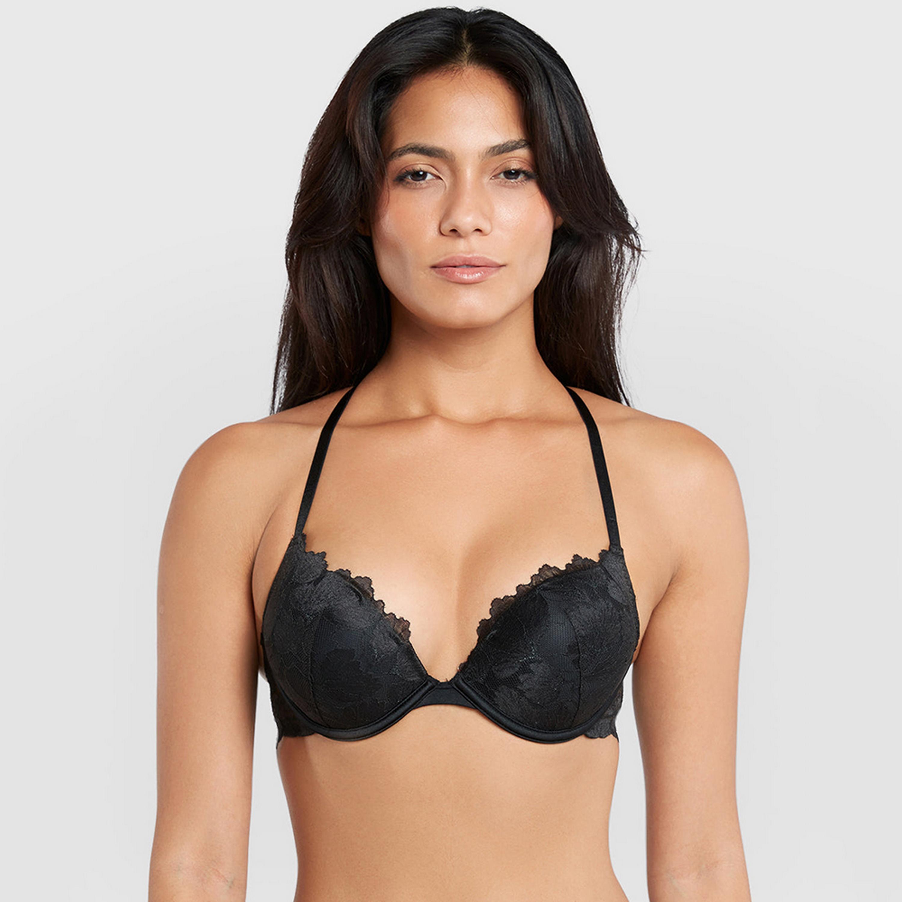 La Senza Hello Sugar Wired High Support Padded Women's Double Push-Up Plunge Bra-women-clothing-lingerie-bras-image-1