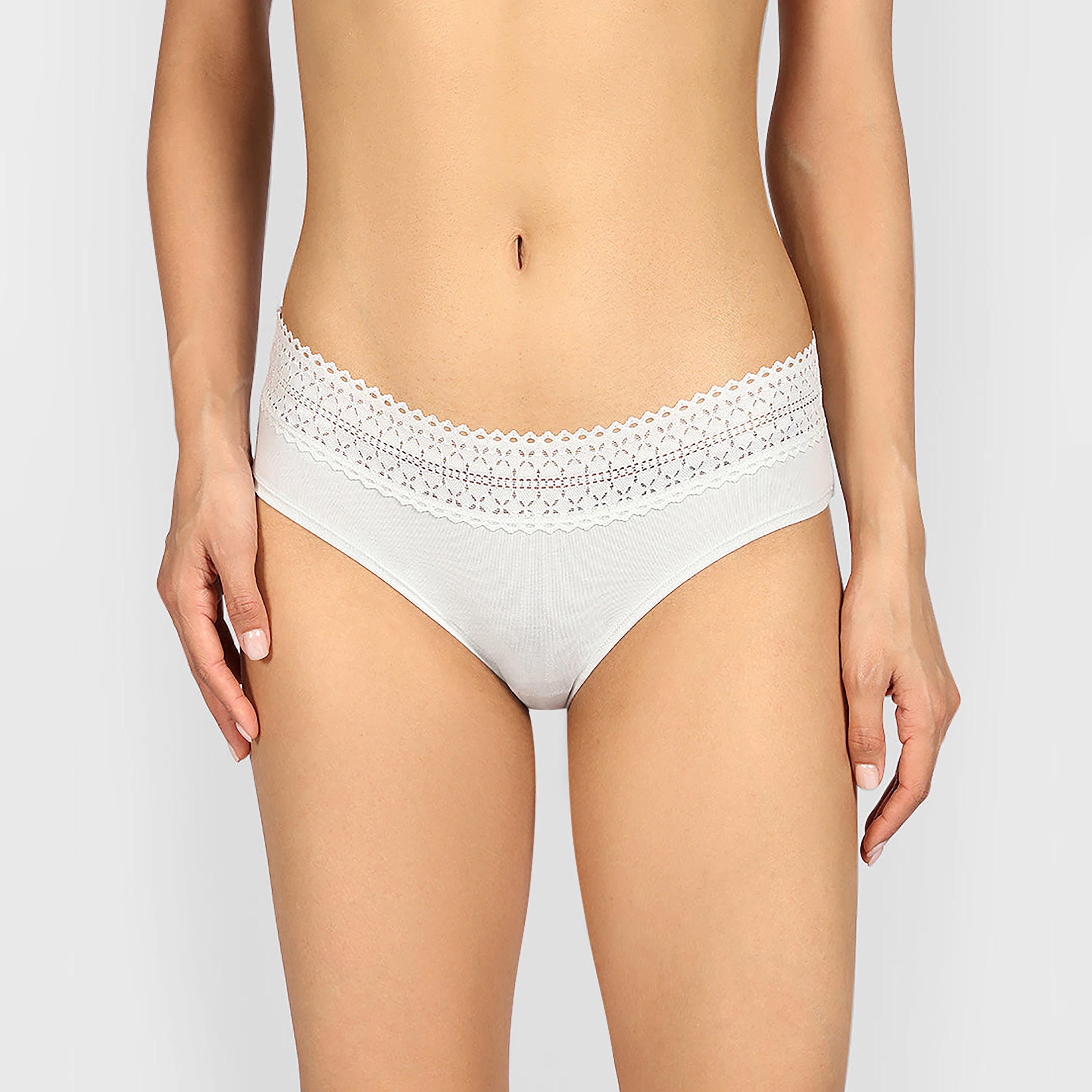 ملابس داخلية نسائية هيبستر قطن ريميكس تريندي دانتيل متوسطة التغطية من لا سينزا-women-clothing-lingerie-panties-image-1