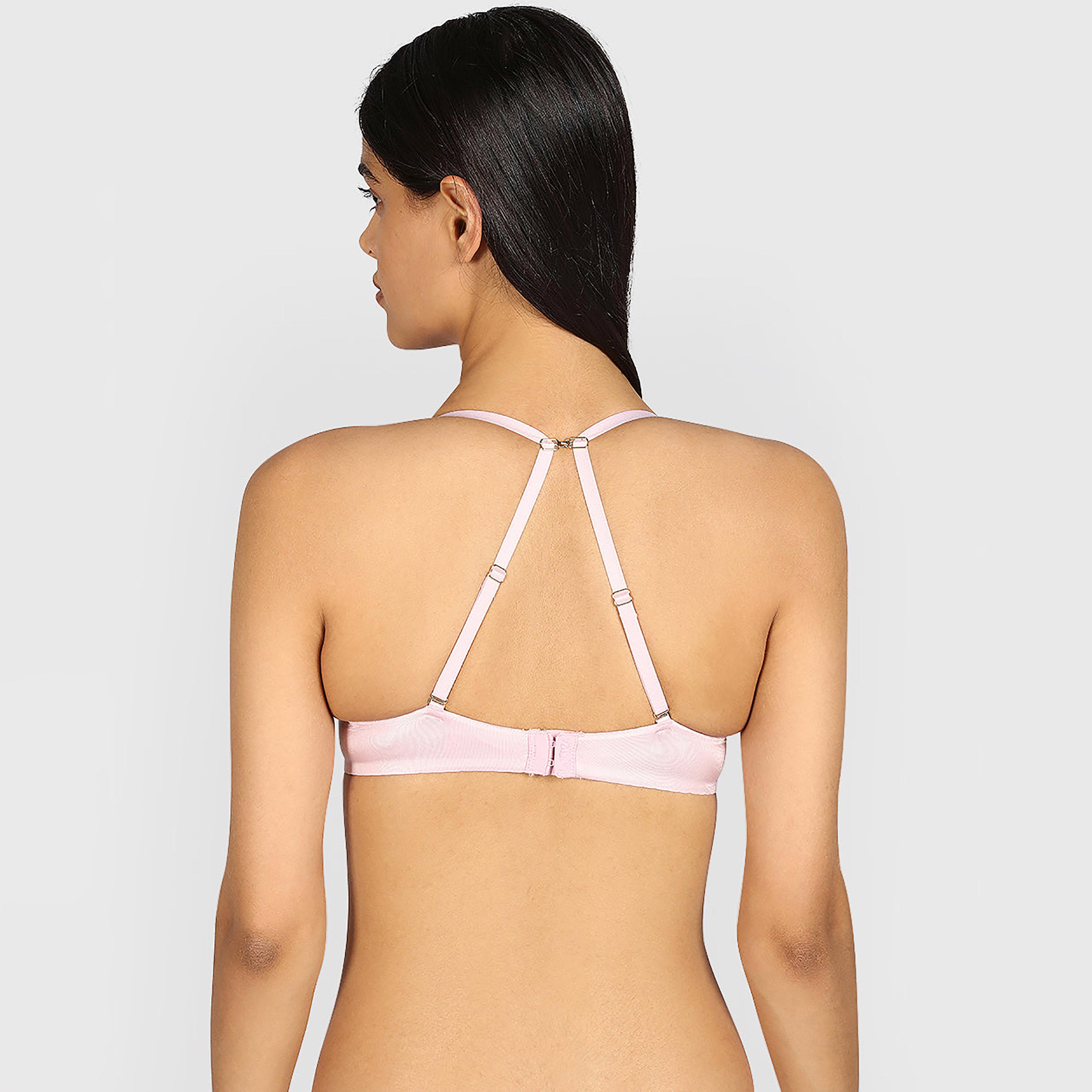 La Senza Beyong Sexy Pink Micro Wired High Support Gel Padded Women's Plunge Bra-women-clothing-lingerie-bras-image-3