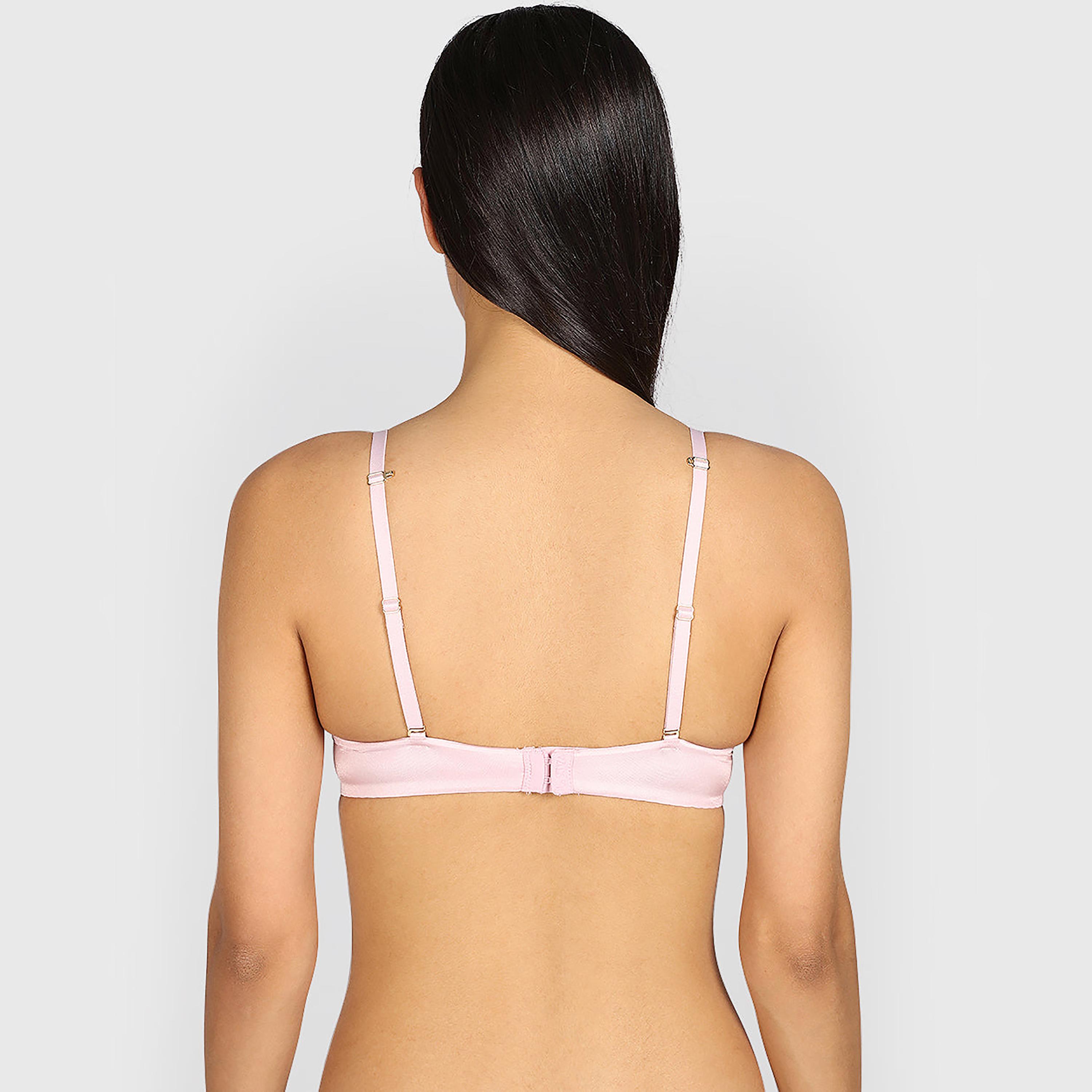La Senza Beyong Sexy Pink Micro Wired High Support Gel Padded Women's Plunge Bra-women-clothing-lingerie-bras-image-4