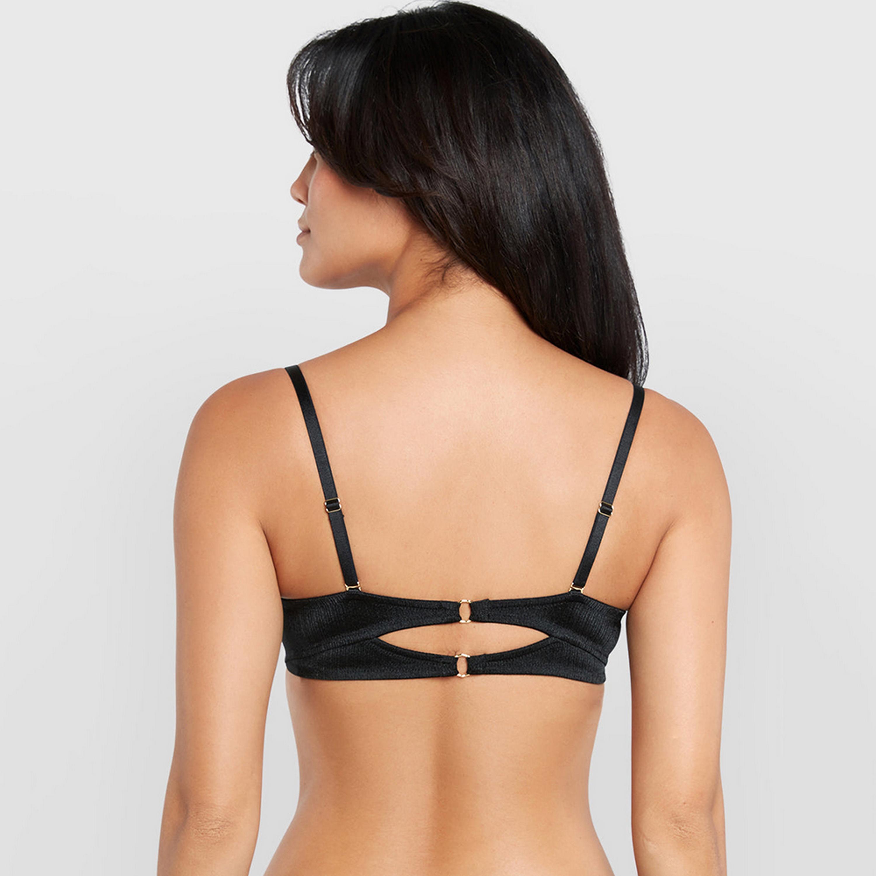 La Senza Sexy Black Wired Medium Support Non-Padded Women's T-Shirt Bra-women-clothing-lingerie-bras-image-4