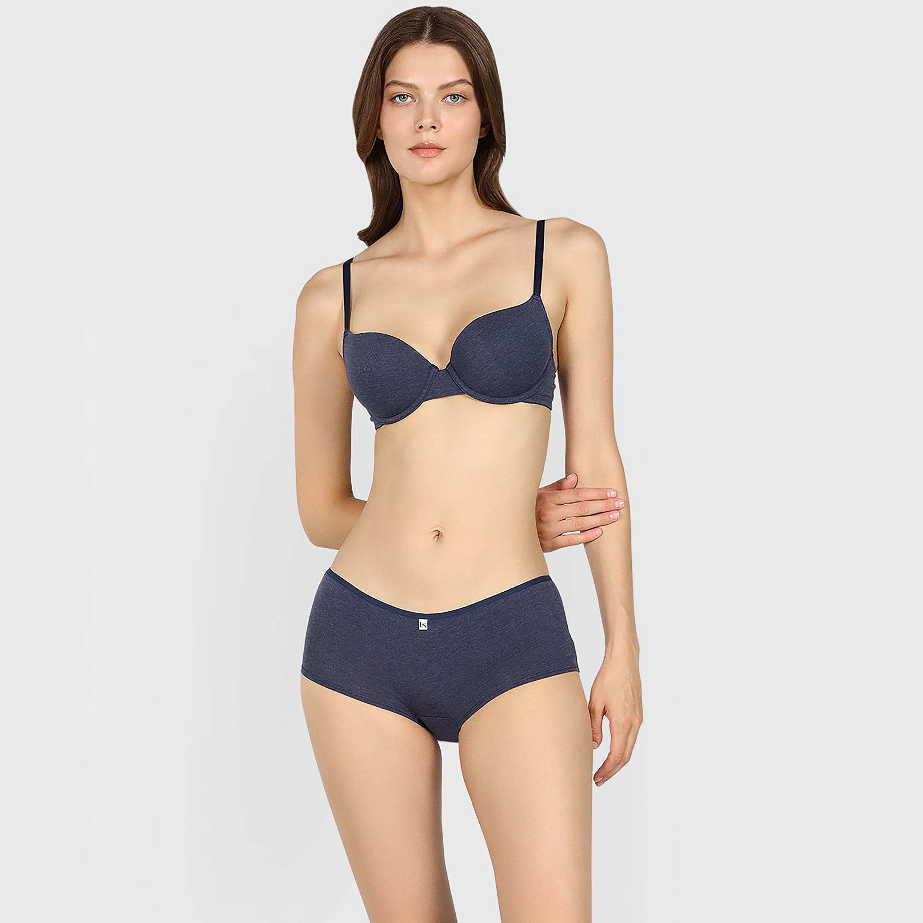 La Senza Heather Wired Medium Support Padded Women's Demi Bra-women-clothing-lingerie-bras-image-3
