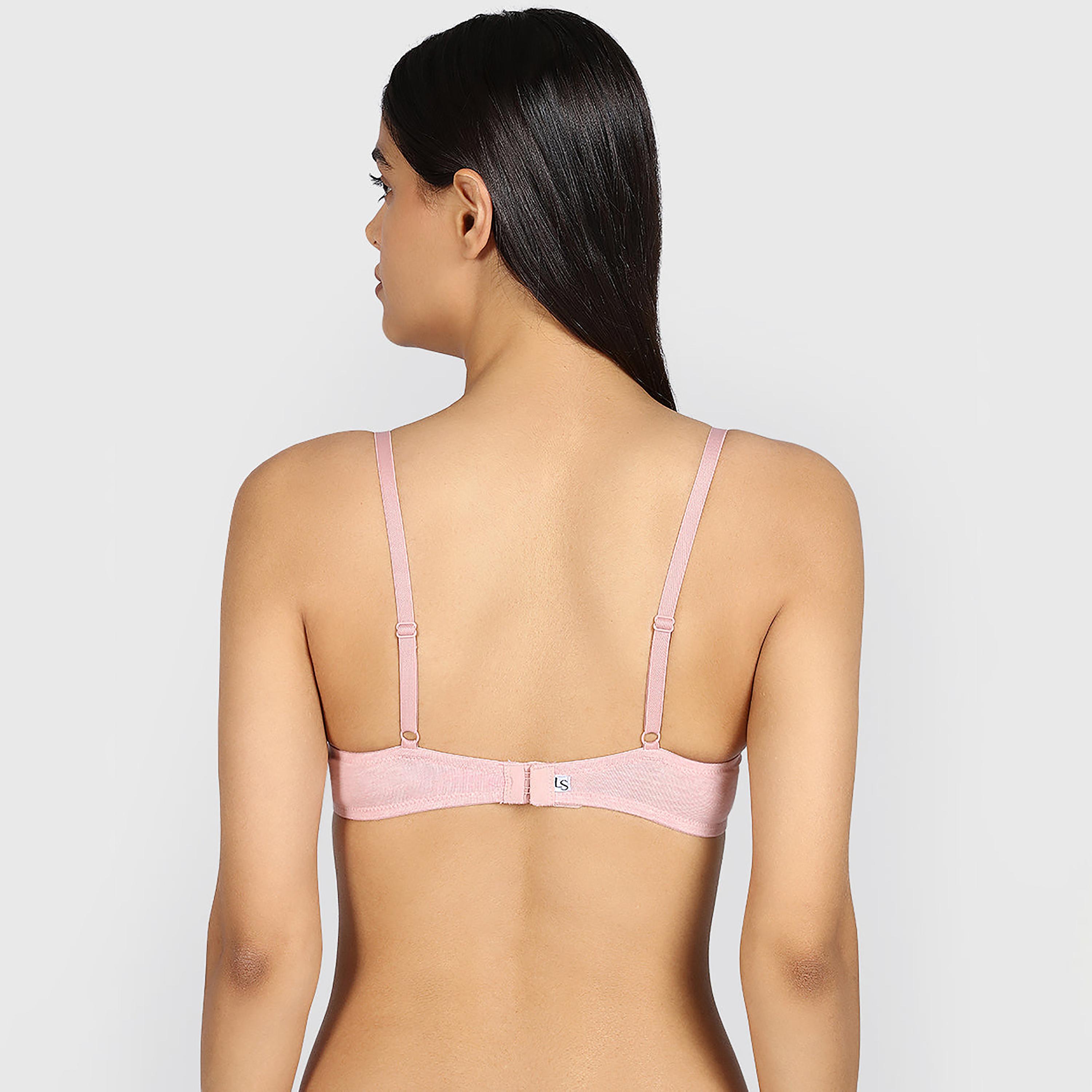 حمالة صدر نسائية نصفية، هيذر، سلكية، متوسطة الدعم، مبطنة من لا سينزا-women-clothing-lingerie-bras-image-4
