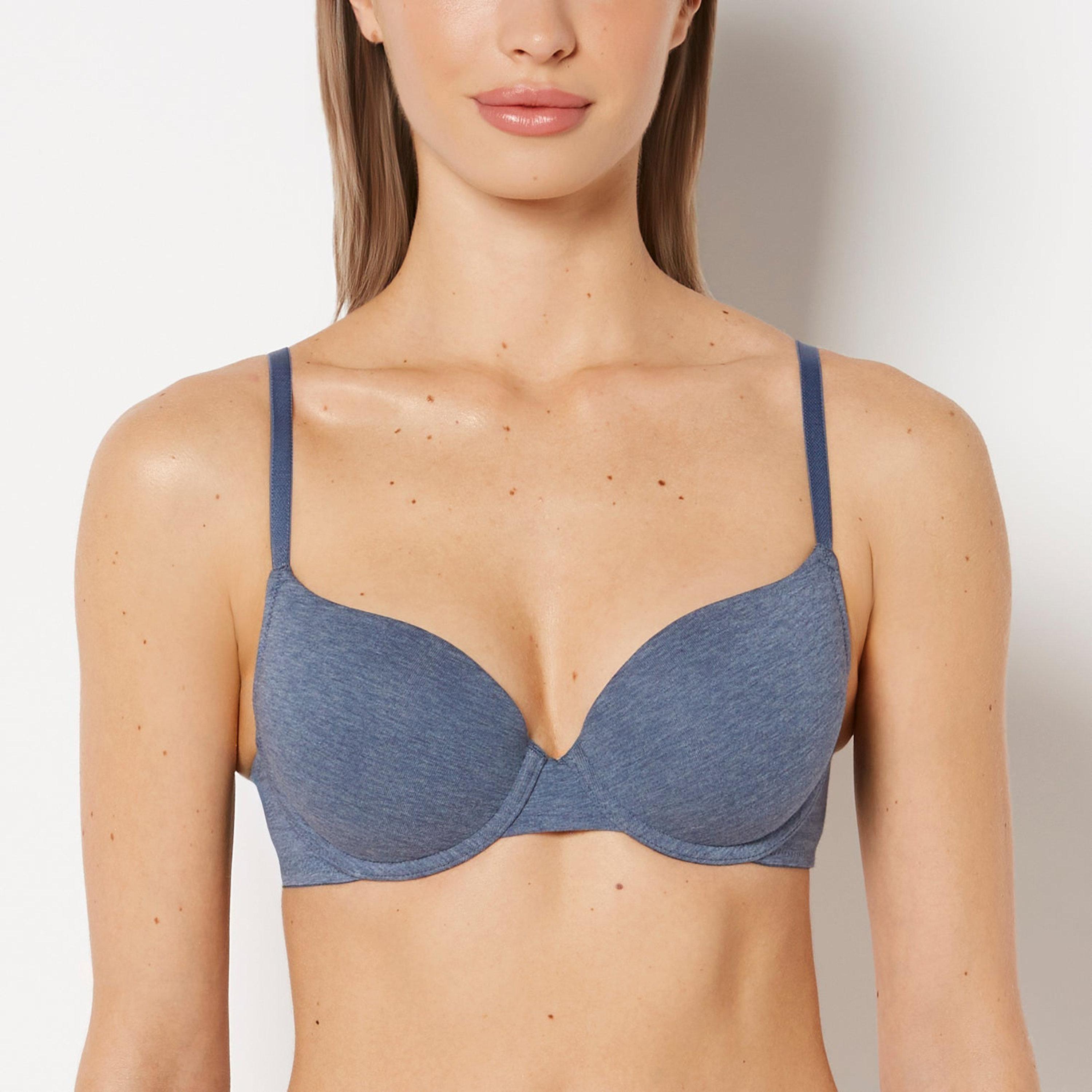 حمالة صدر نسائية نصفية، هيذر، سلكية، متوسطة الدعم، مبطنة من لا سينزا-women-clothing-lingerie-bras-image-1