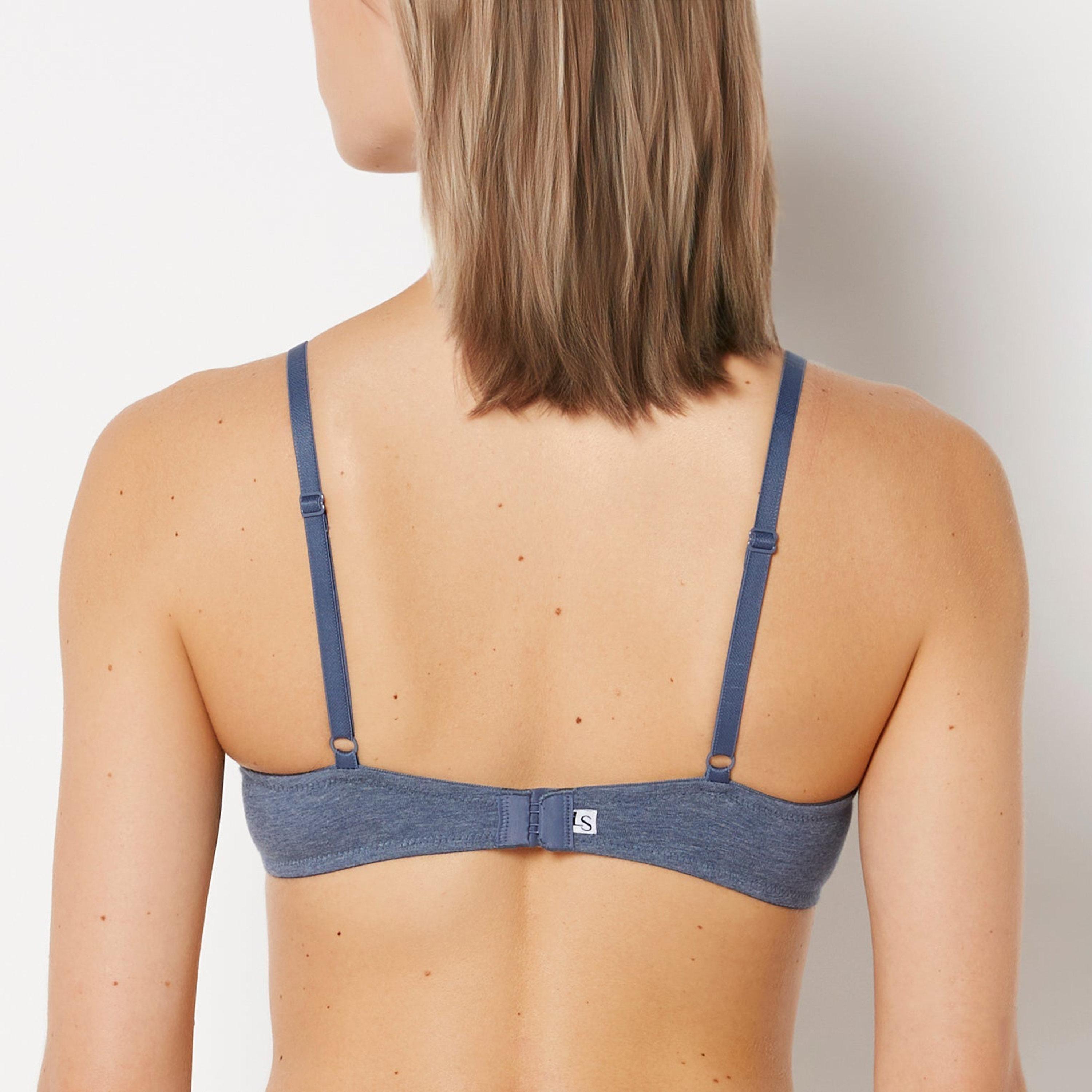 حمالة صدر نسائية نصفية، هيذر، سلكية، متوسطة الدعم، مبطنة من لا سينزا-women-clothing-lingerie-bras-image-3