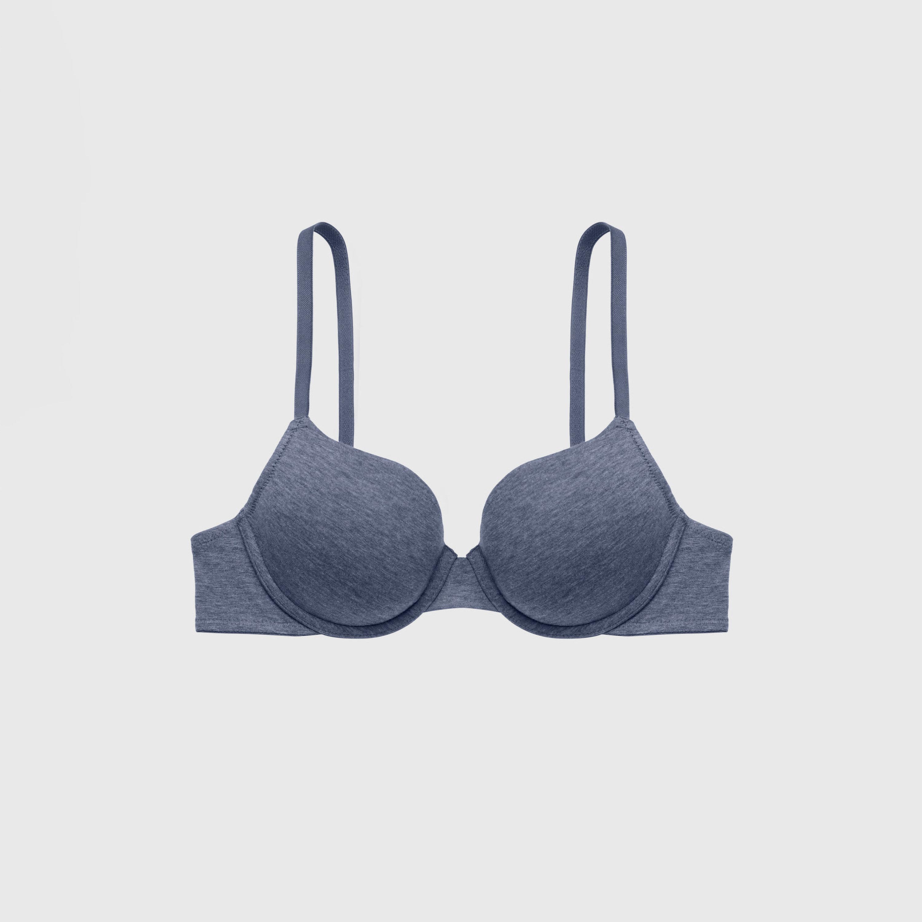 حمالة صدر نسائية نصفية، هيذر، سلكية، متوسطة الدعم، مبطنة من لا سينزا-women-clothing-lingerie-bras-image-4