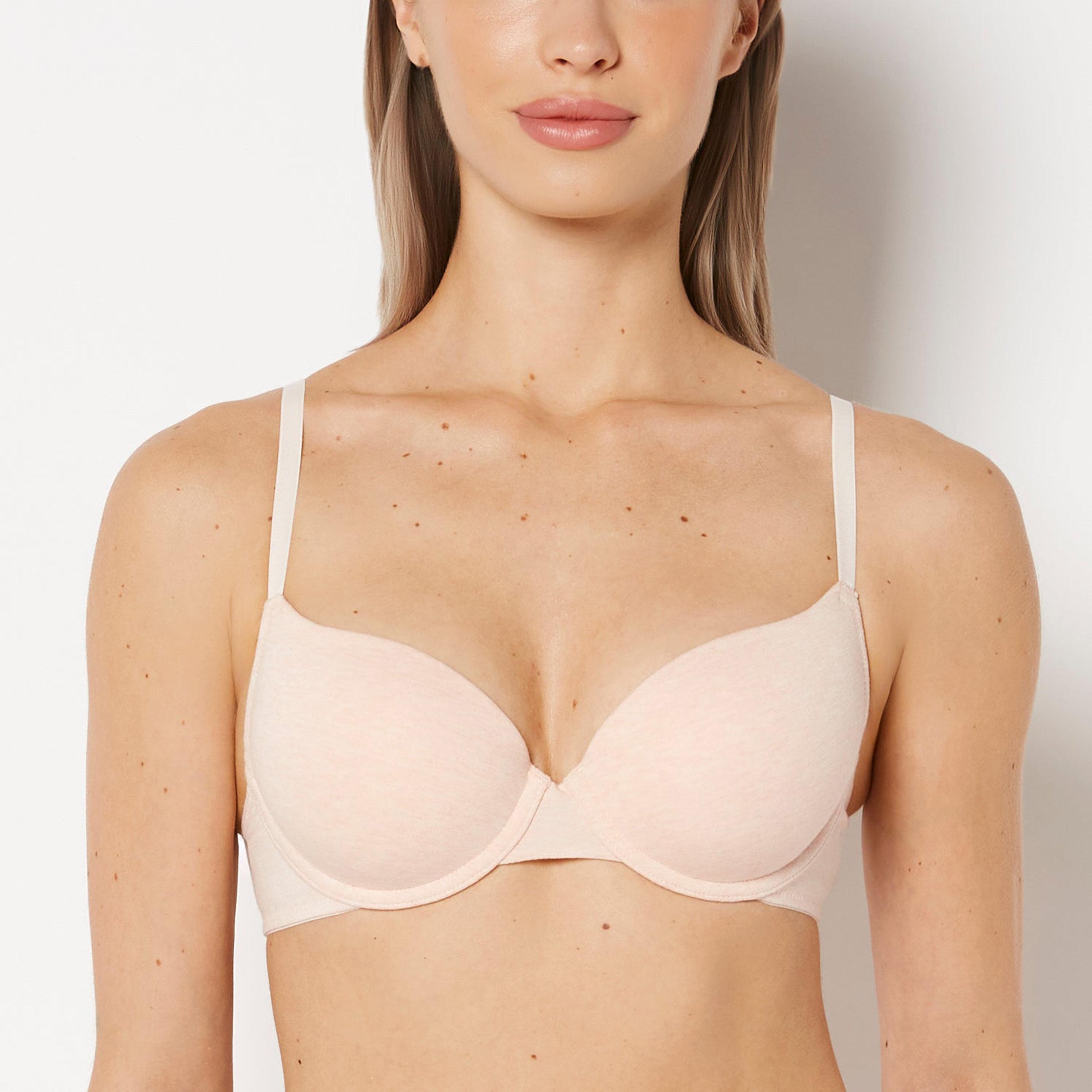 حمالة صدر نسائية نصفية، هيذر، سلكية، متوسطة الدعم، مبطنة من لا سينزا-women-clothing-lingerie-bras-image-1