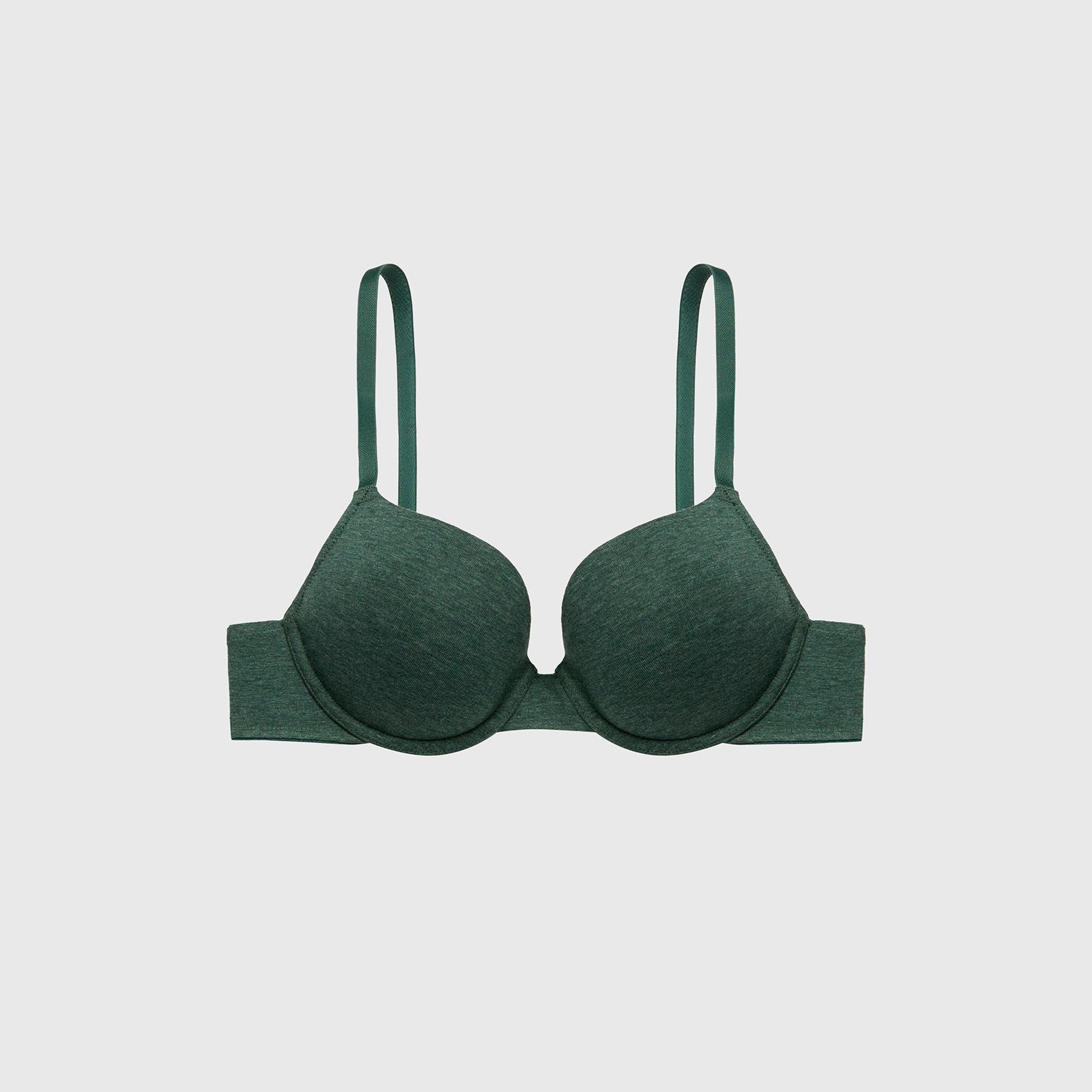 حمالة صدر نسائية نصفية، هيذر، سلكية، متوسطة الدعم، مبطنة من لا سينزا-women-clothing-lingerie-bras-image-4