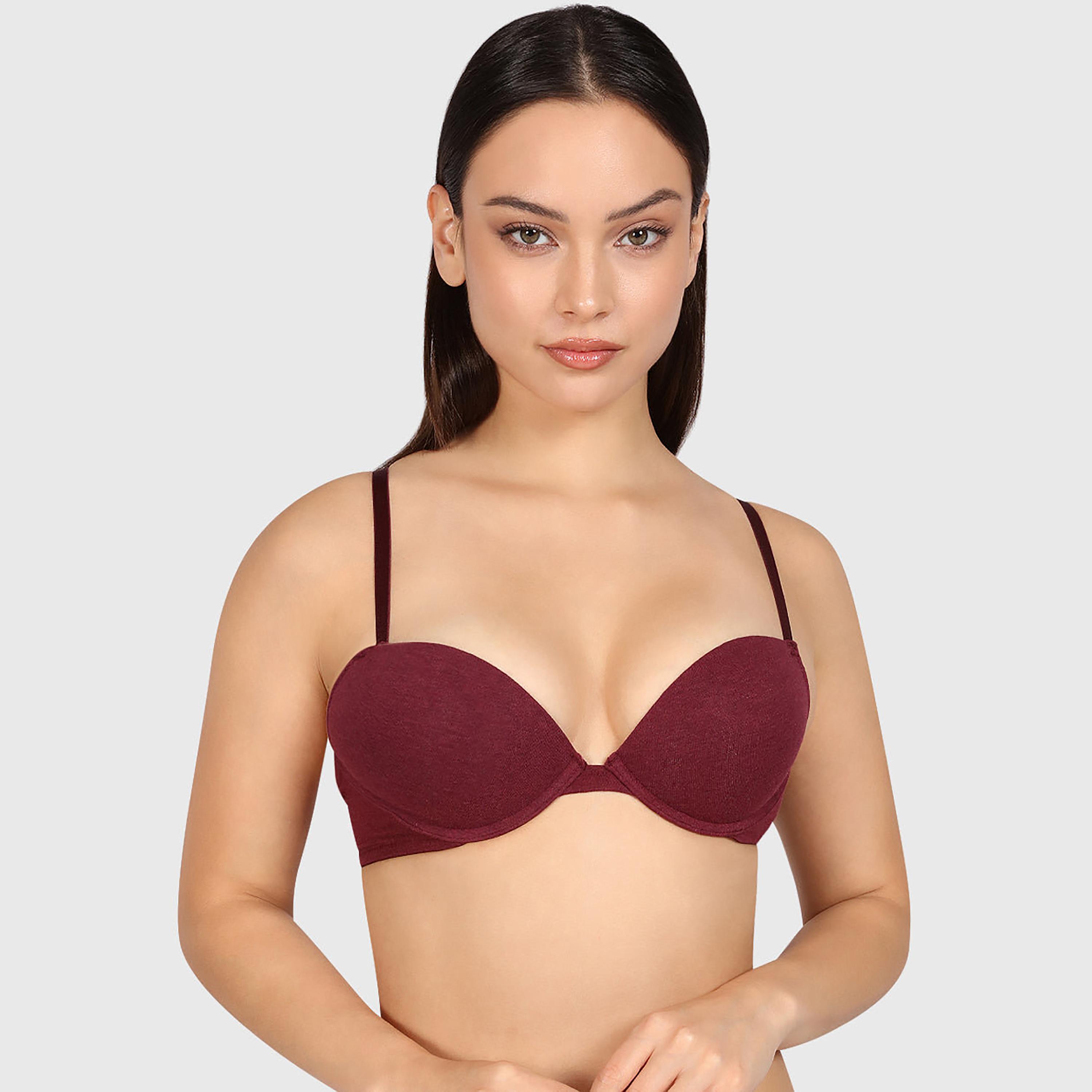 حمالة صدر نسائية بلانج، هيذر، سلكية، متوسطة الدعم، مبطنة من لا سينزا-women-clothing-lingerie-bras-image-17