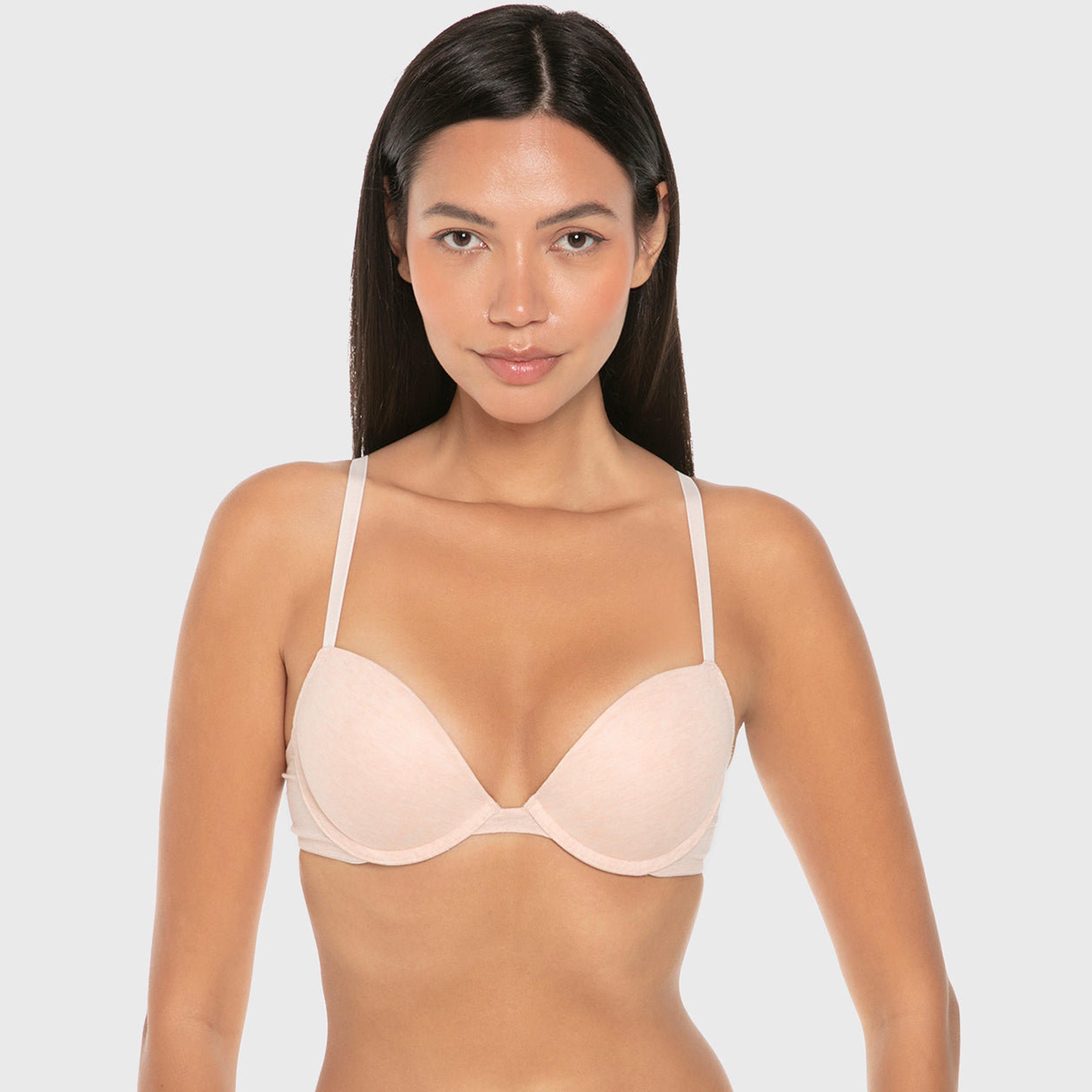 La Senza Heather Wired Medium Support Padded Women's Plunge Bra-women-clothing-lingerie-bras-image-1