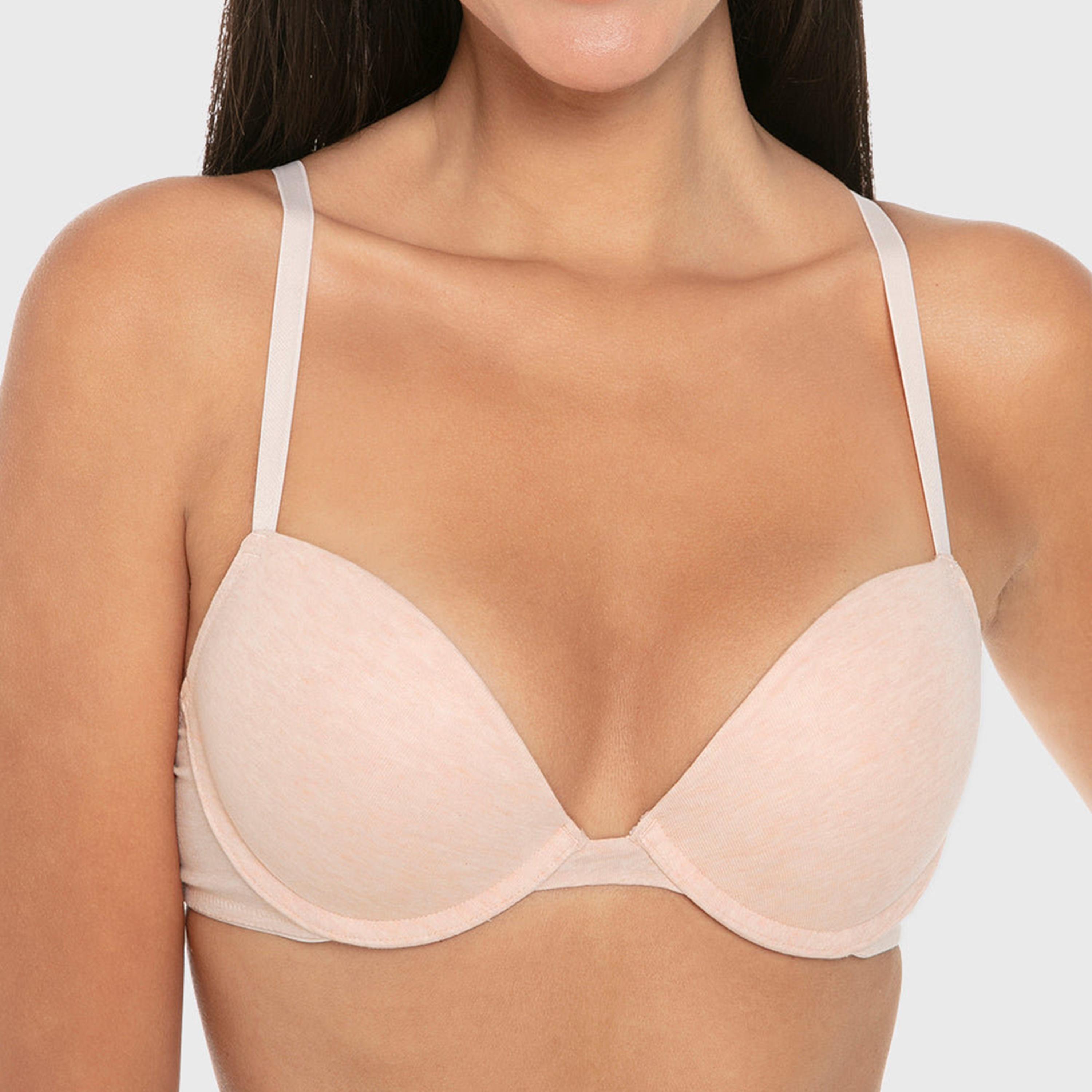 La Senza Heather Wired Medium Support Padded Women's Plunge Bra-women-clothing-lingerie-bras-image-2