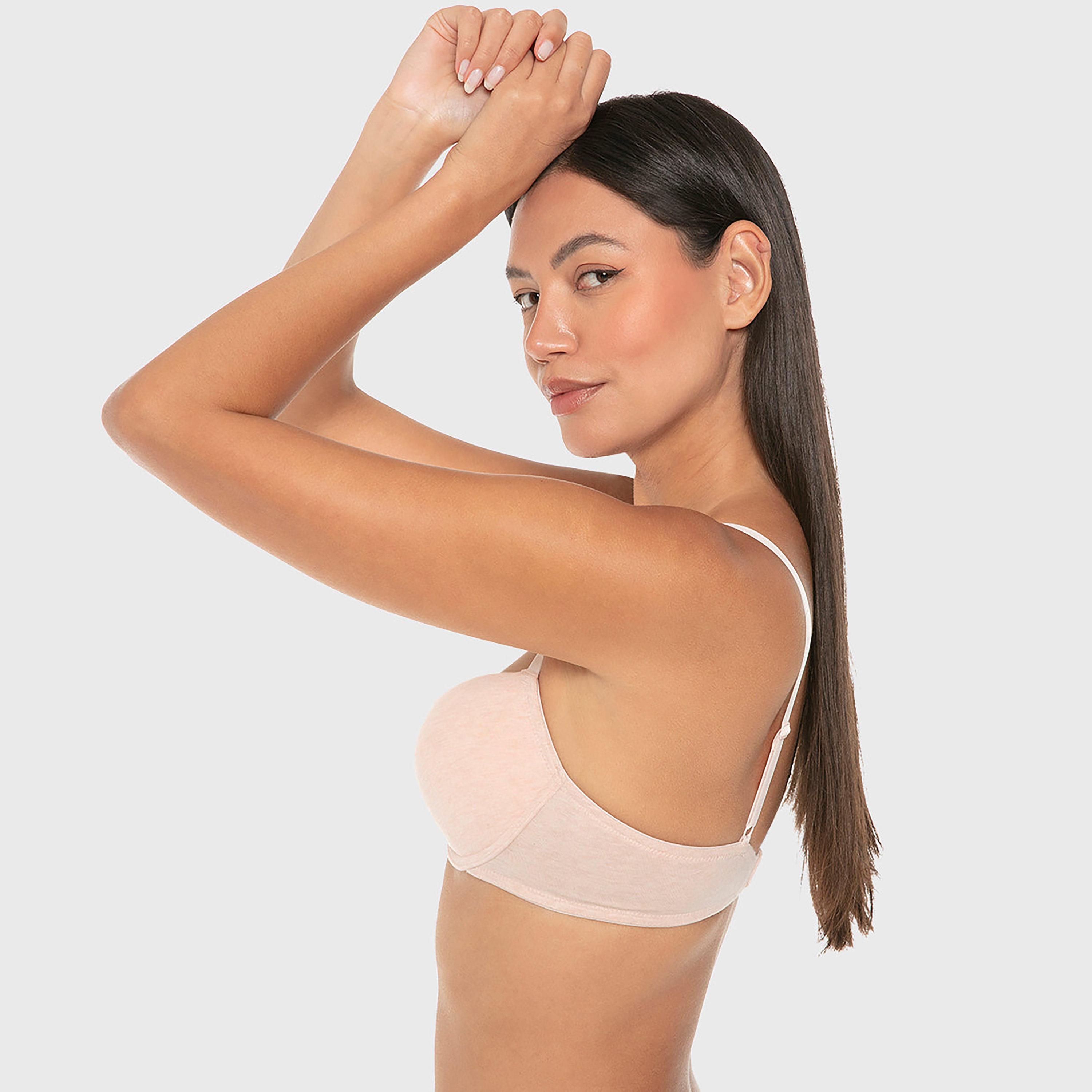 La Senza Heather Wired Medium Support Padded Women's Plunge Bra-women-clothing-lingerie-bras-image-3