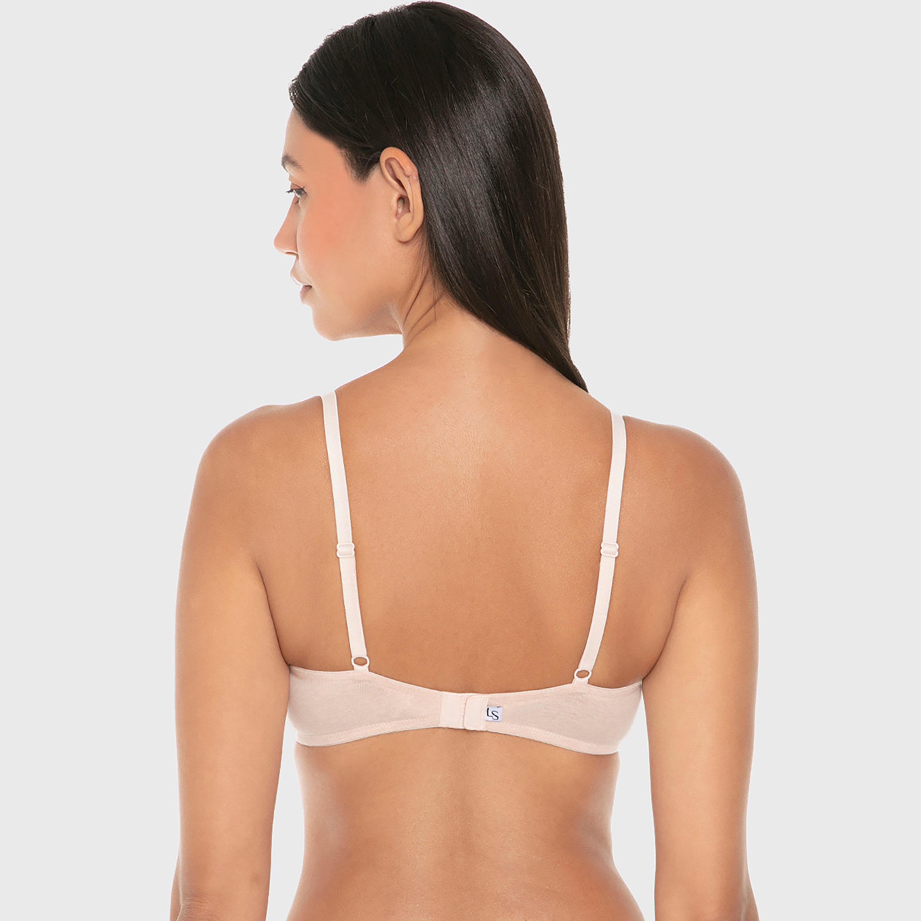 La Senza Heather Wired Medium Support Padded Women's Plunge Bra-women-clothing-lingerie-bras-image-4