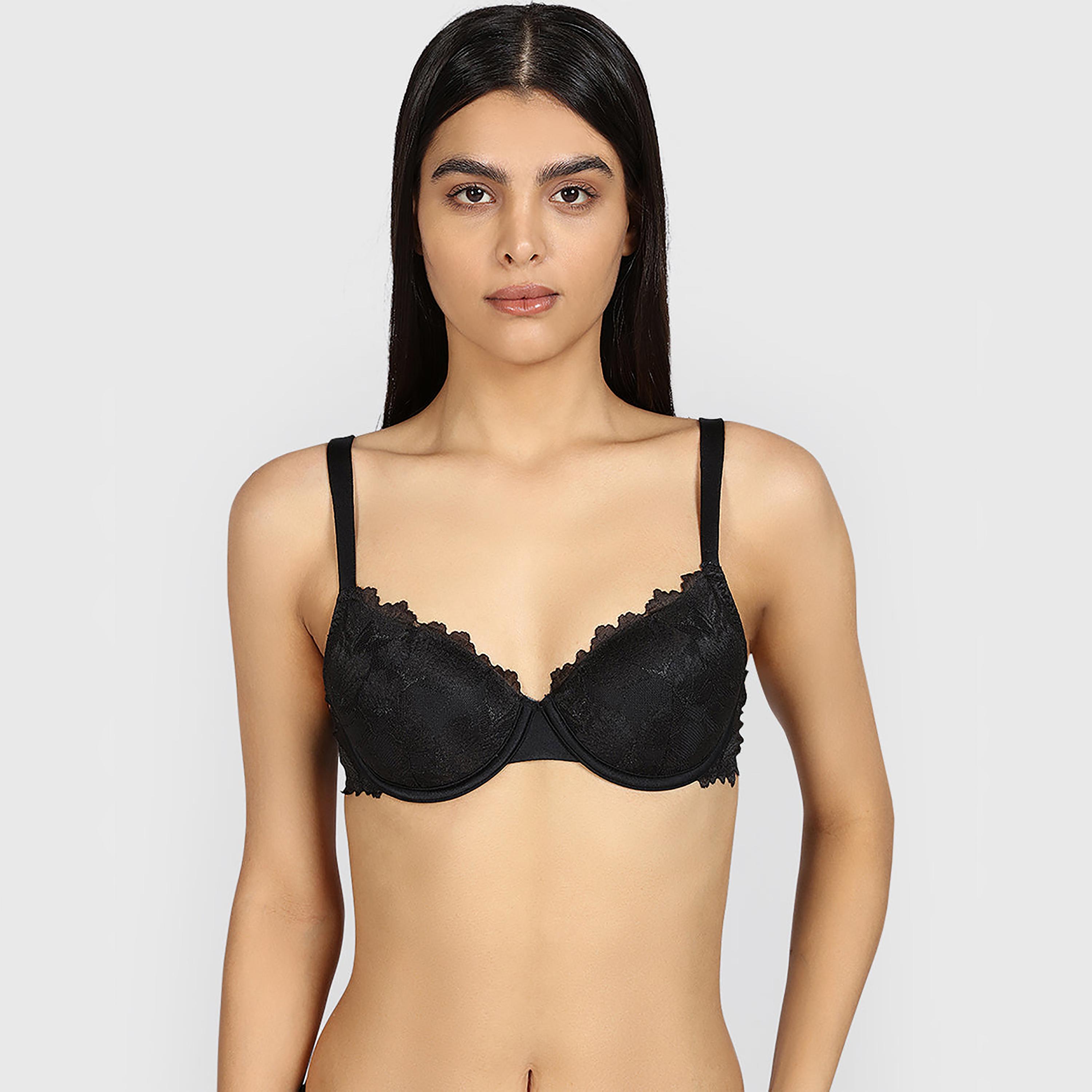 حمالة صدر نسائية مبطنة بوش أب من الدانتيل برباط ودعم متوسط من لا سينزا-women-clothing-lingerie-bras-image-5