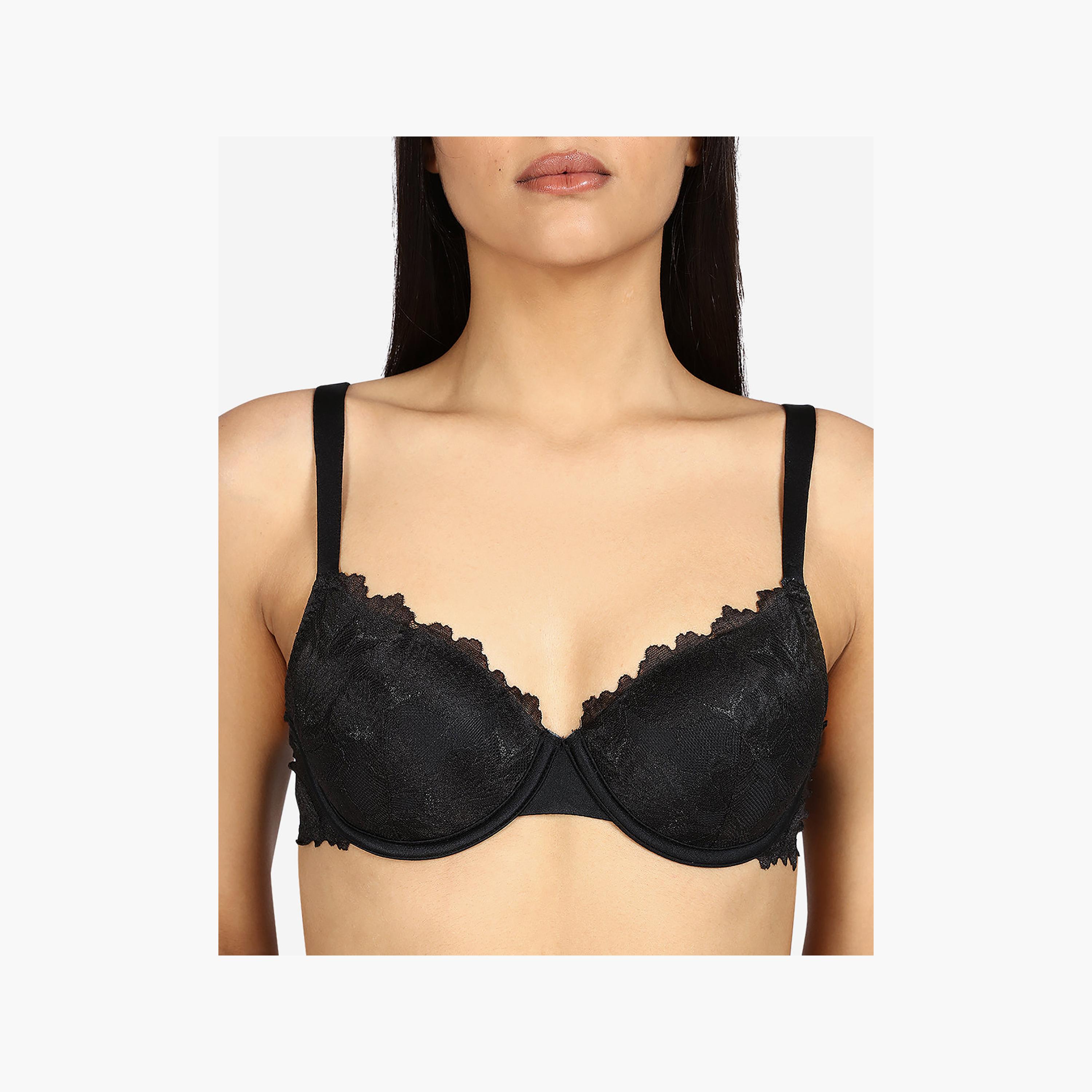 حمالة صدر نسائية مبطنة بوش أب من الدانتيل برباط ودعم متوسط من لا سينزا-women-clothing-lingerie-bras-image-6