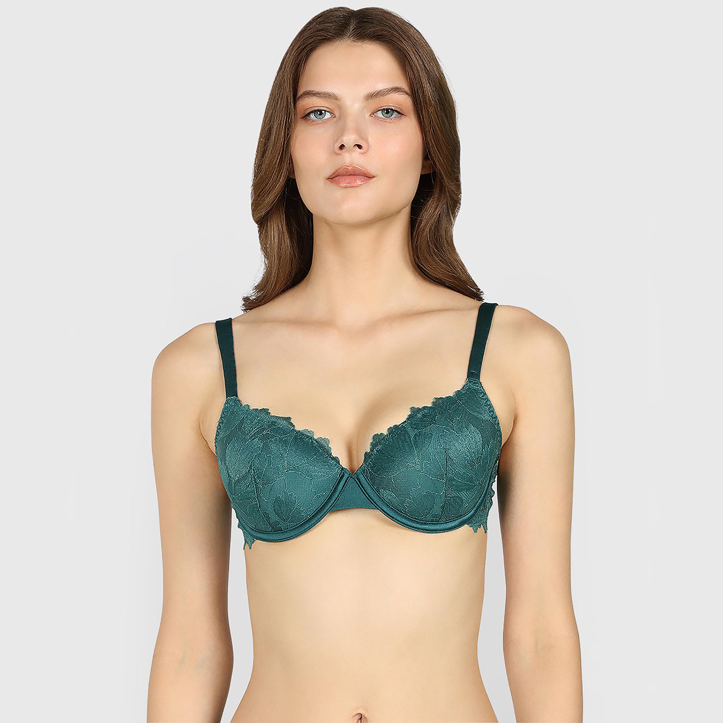 حمالة صدر نسائية مبطنة بوش أب من الدانتيل برباط ودعم متوسط من لا سينزا-women-clothing-lingerie-bras-image-9