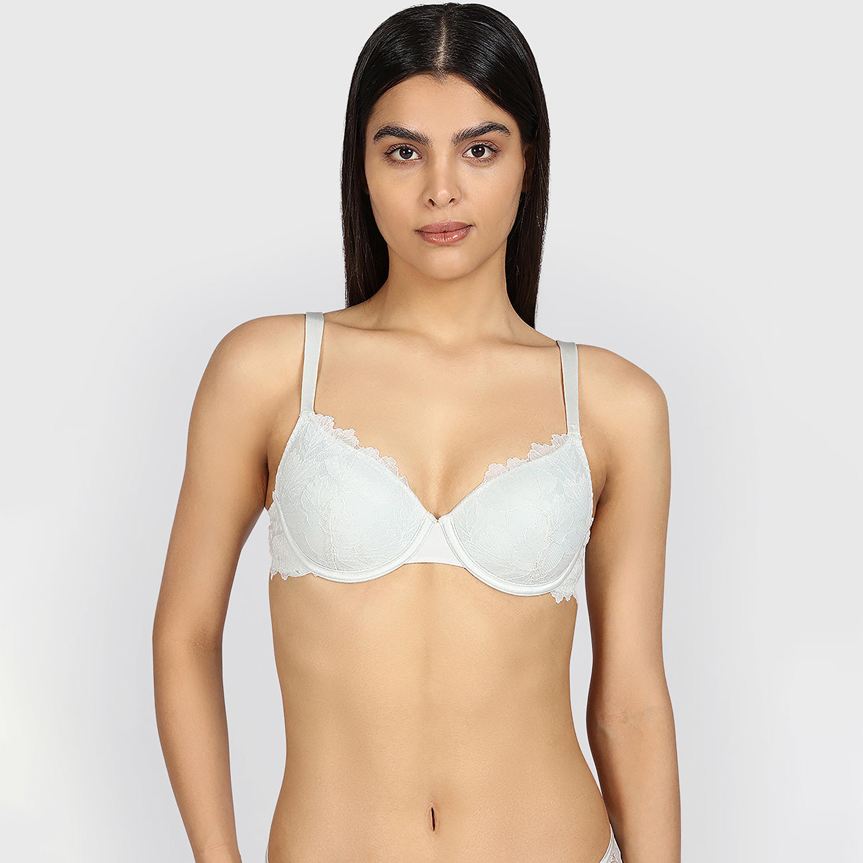 حمالة صدر نسائية مبطنة بوش أب من الدانتيل برباط ودعم متوسط من لا سينزا-women-clothing-lingerie-bras-image-1