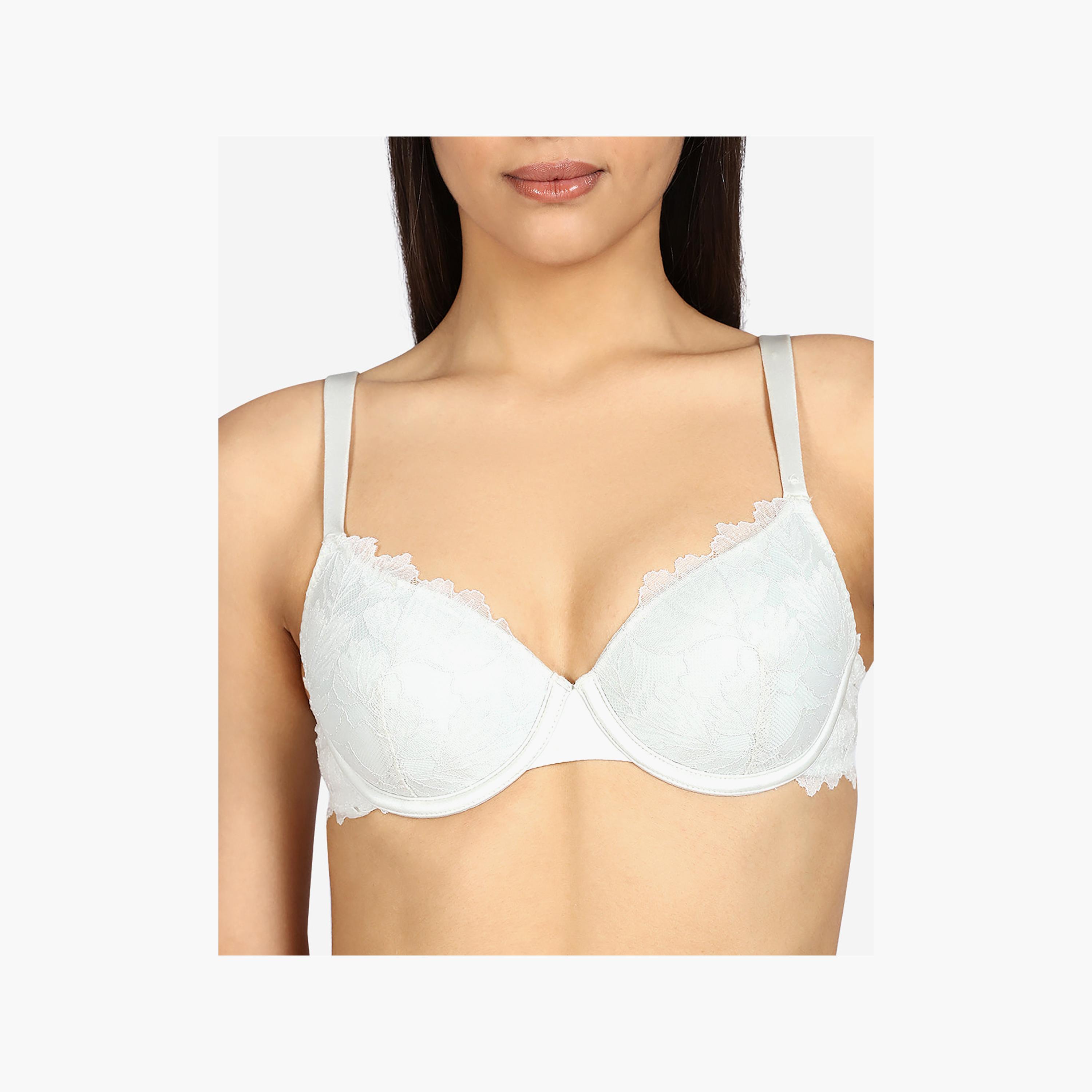 حمالة صدر نسائية مبطنة بوش أب من الدانتيل برباط ودعم متوسط من لا سينزا-women-clothing-lingerie-bras-image-2
