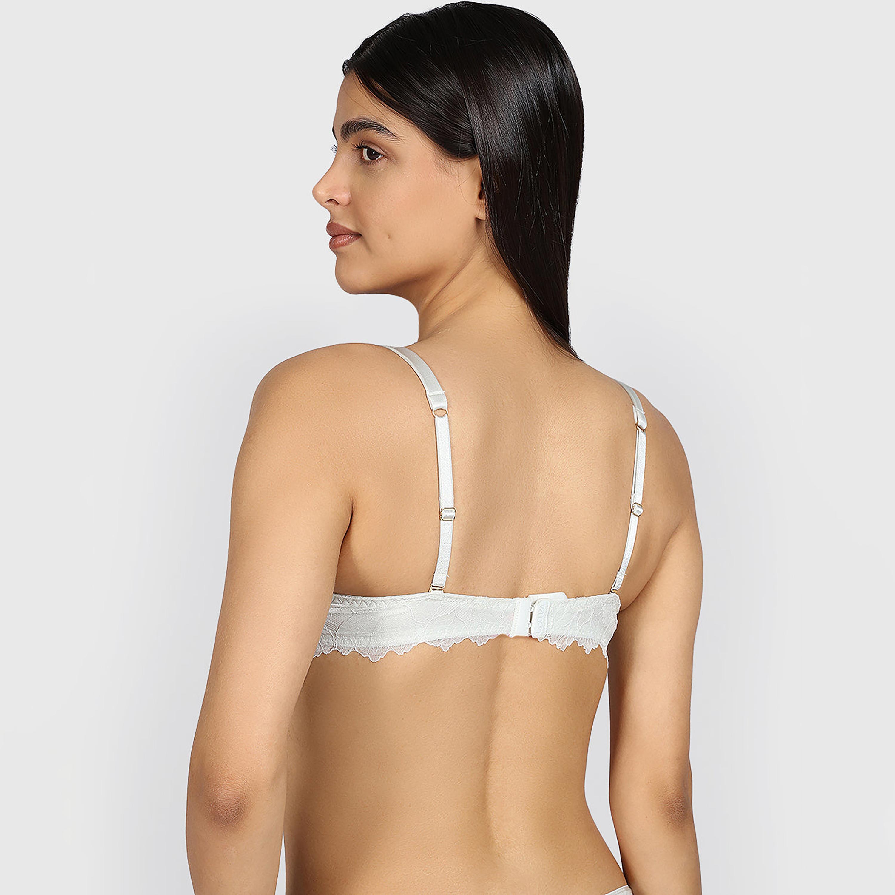 حمالة صدر نسائية مبطنة بوش أب من الدانتيل برباط ودعم متوسط من لا سينزا-women-clothing-lingerie-bras-image-4