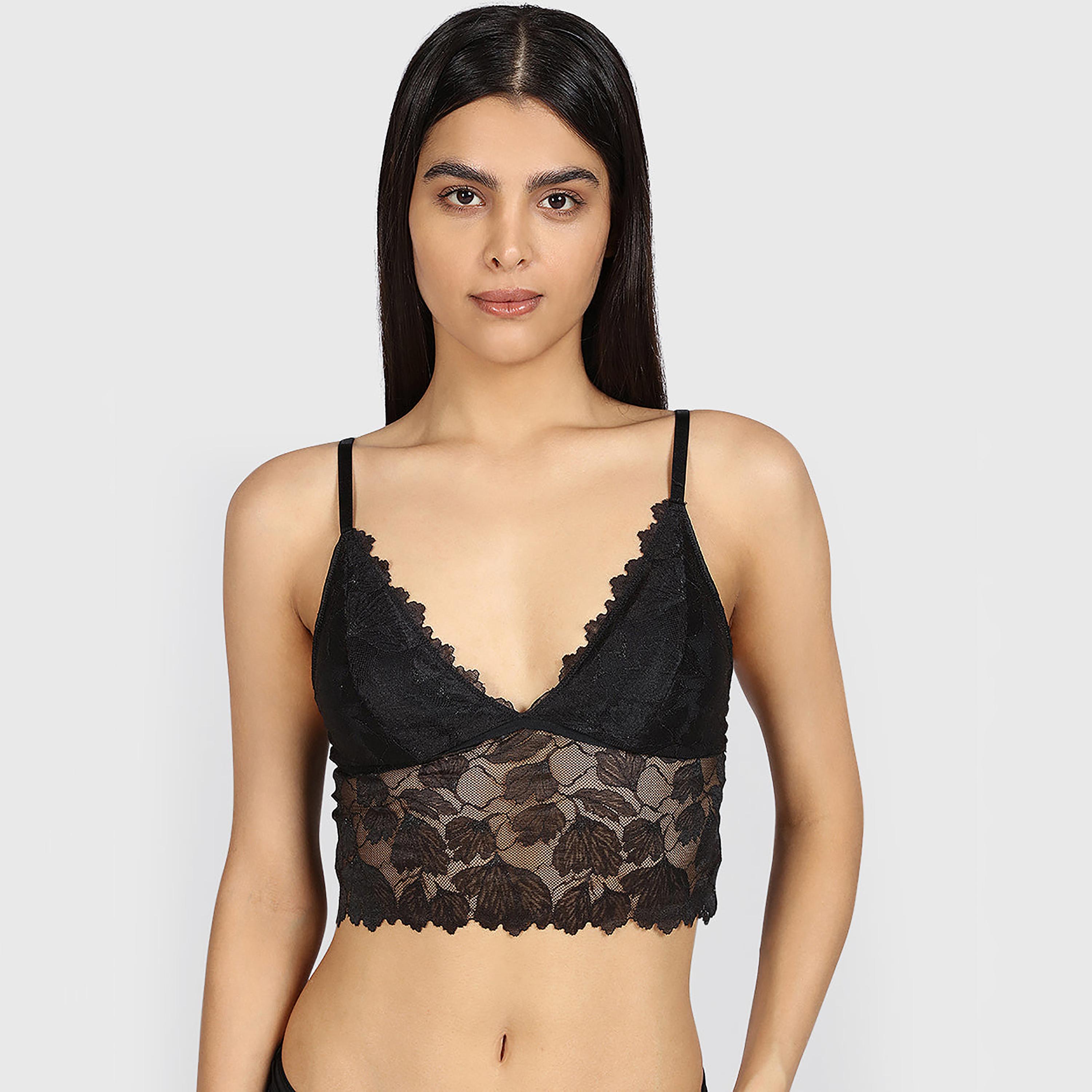 قميص داخلي نسائي من الدانتيل بحمالات وبلا أكمام من لا سينزا-women-clothing-nightwear-pyjamas-tops-image-1
