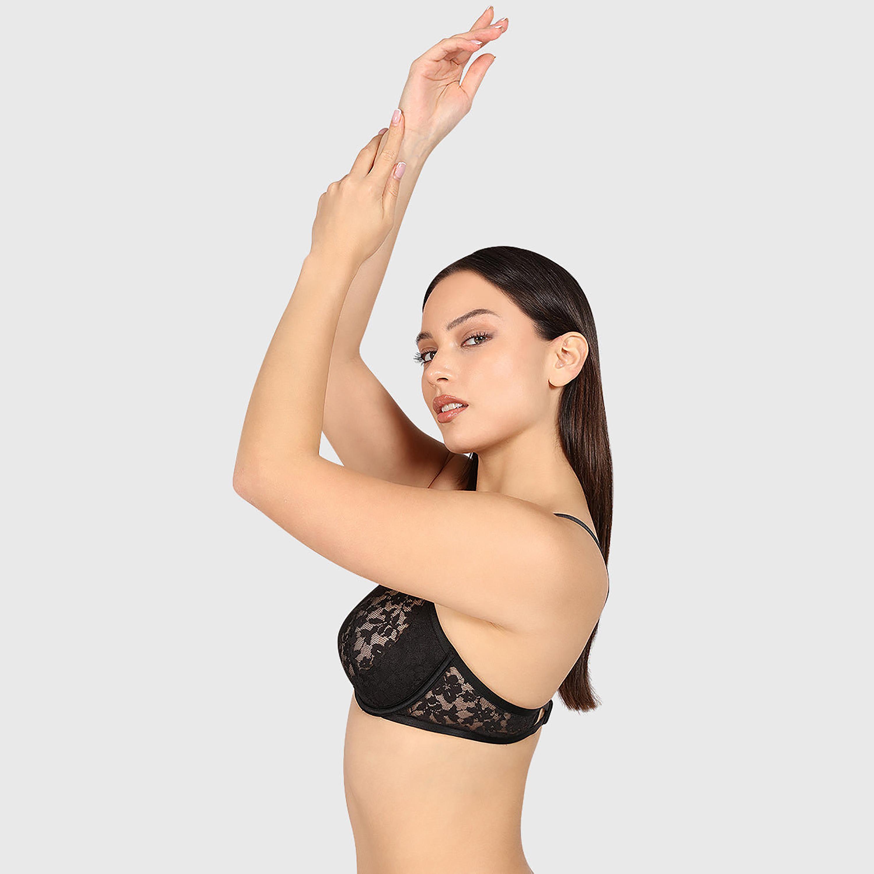 حمالة صدر نسائية "بلانج" غير مبطنة بسلك ودعم خفيف "كوستيوم" - أسود من لا سنزا-women-clothing-lingerie-bras-image-3