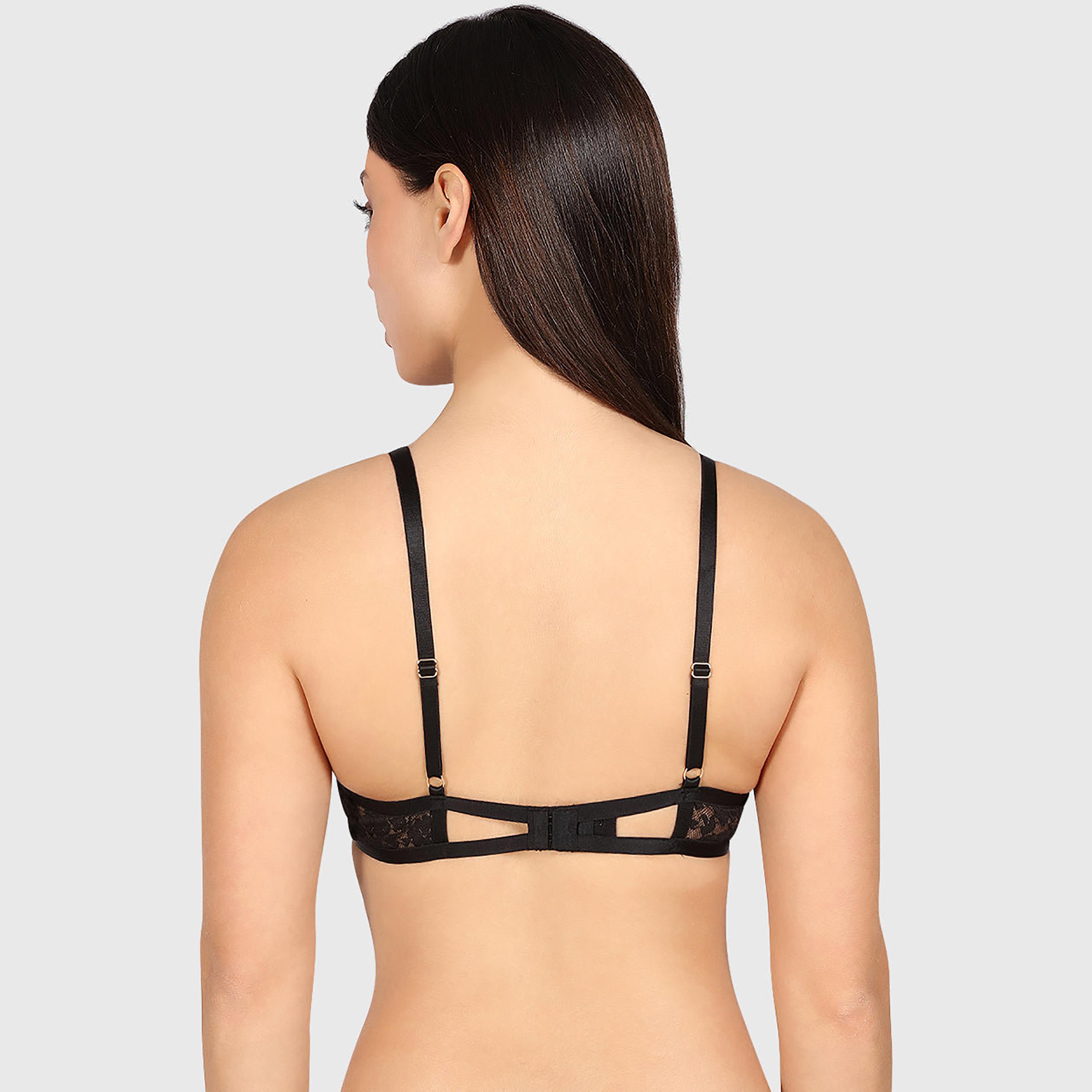 حمالة صدر نسائية "بلانج" غير مبطنة بسلك ودعم خفيف "كوستيوم" - أسود من لا سنزا-women-clothing-lingerie-bras-image-4