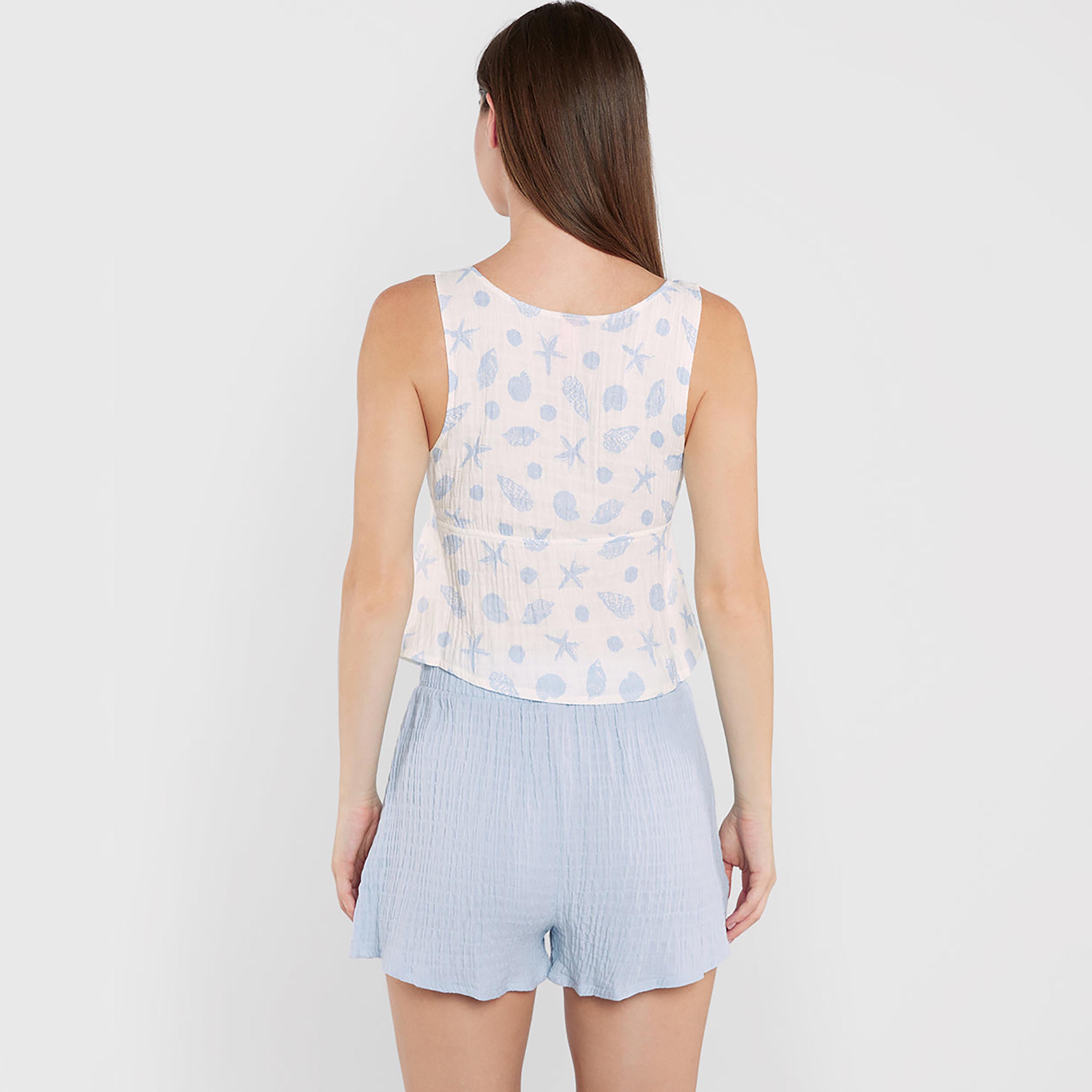 La Senza Printed V-Neck Sleeveless Women's Sleep Top-women-clothing-nightwear-pyjamas-tops-image-3