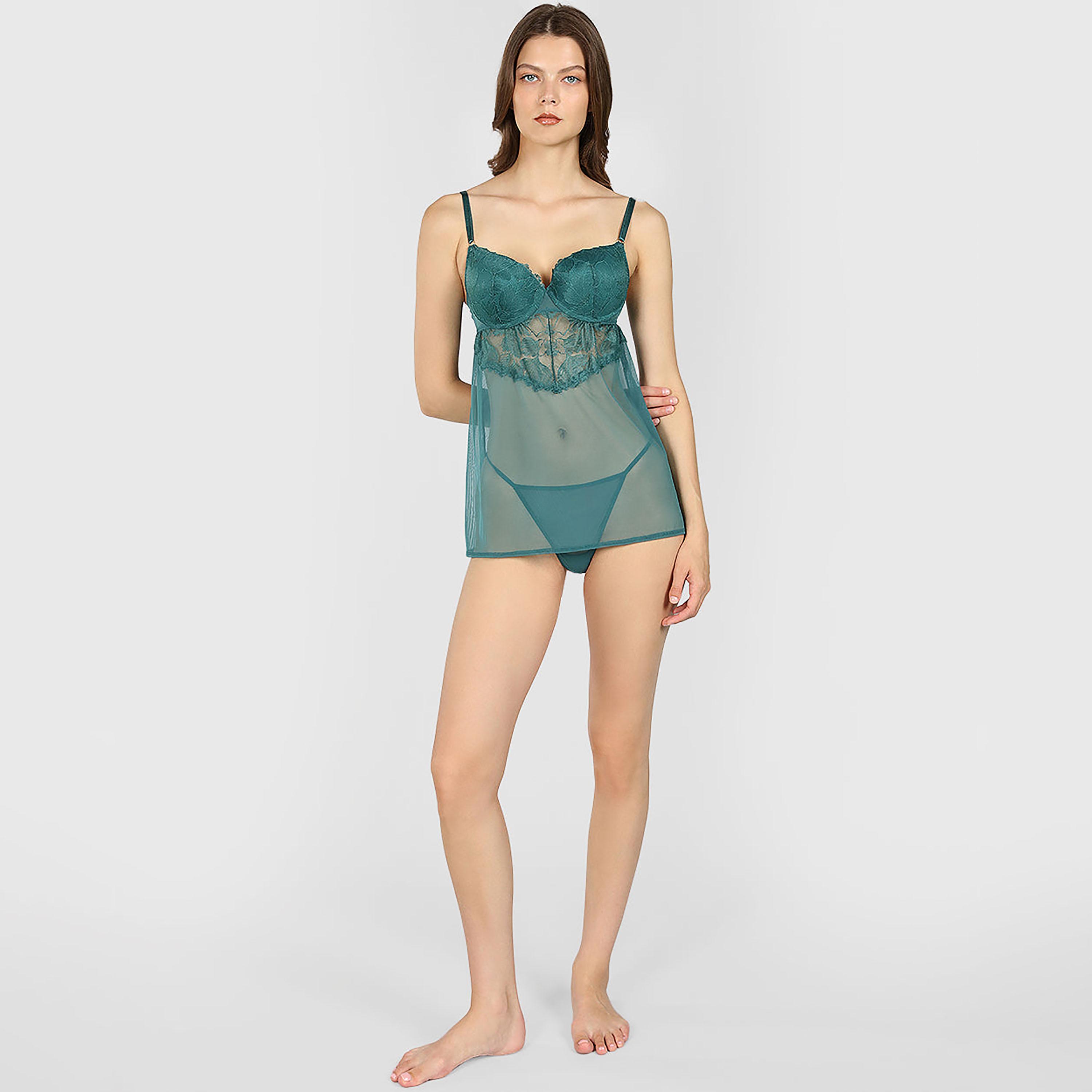 La Senza Sexy Mesh Wired Medium Support Padded Women's Babydoll-women-clothing-lingerie-babydollsandbodysuits-image-5